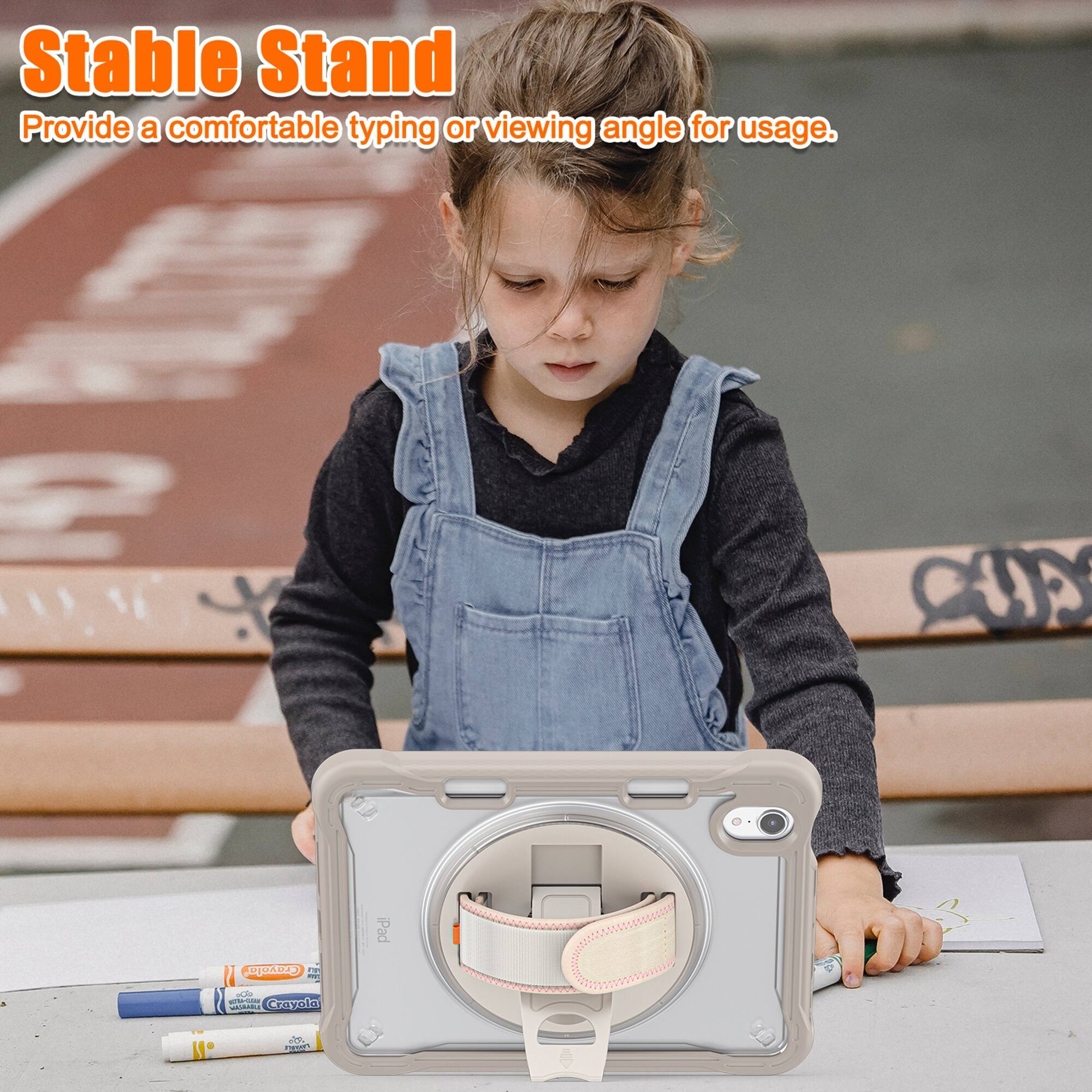 Stable Stand  
Provide a comfortable typing or viewing angle for usage.  

Crayola iPad