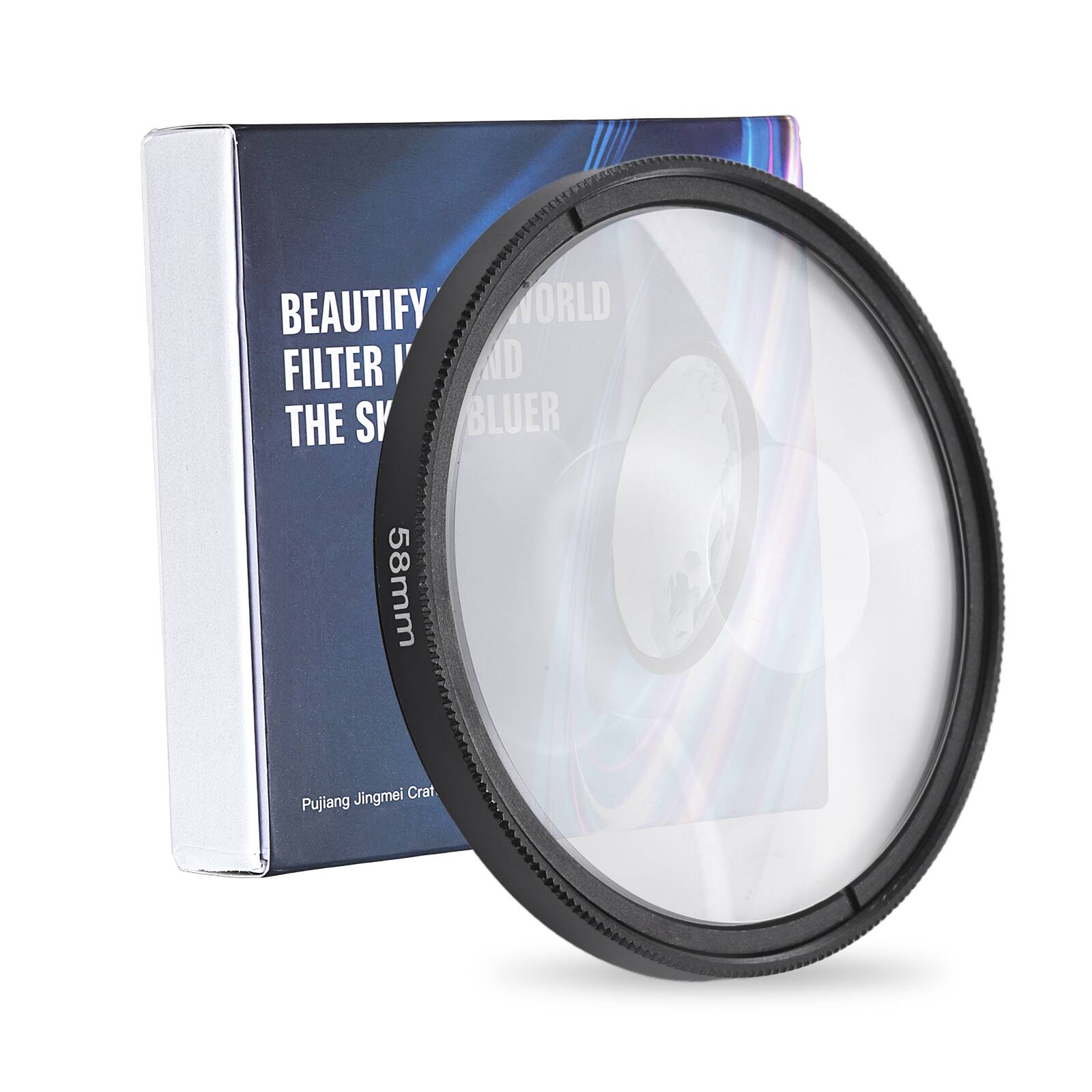 Unique Bargains - 58mm Spiral Lens Filter, Special Effect Tunnel Vision Spiral Prism Optical Glass Circular Frame
