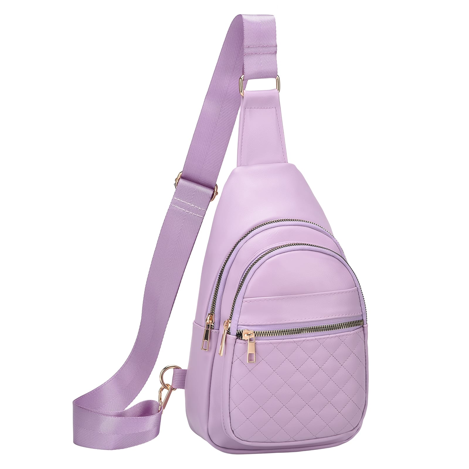 Unique Bargains - Crossbody Bags for Women Men Leather Sling Bag Cross Body Backpack for Women Casual Chest Bag Daypack for Travel Hiking - Purple price history on PriceWatchPro