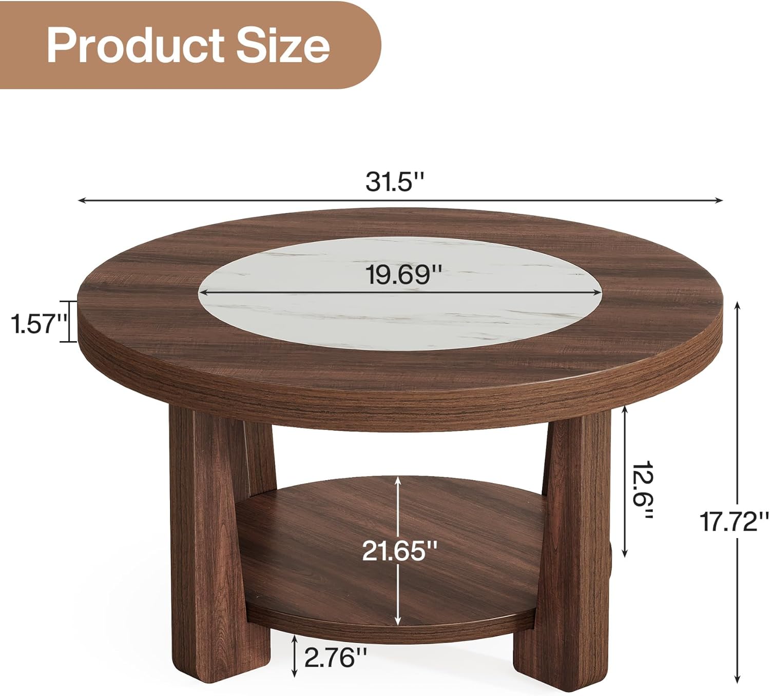 Product Size  
31.5" x 19.69" x 1.57"  
21.65" x 12.6" x 2.76"