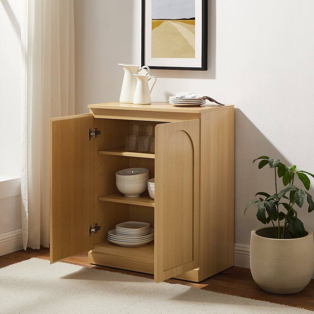 Alt View 5. Crosley Furniture - Marco Kitchen Storage Cabinet - Ash.
