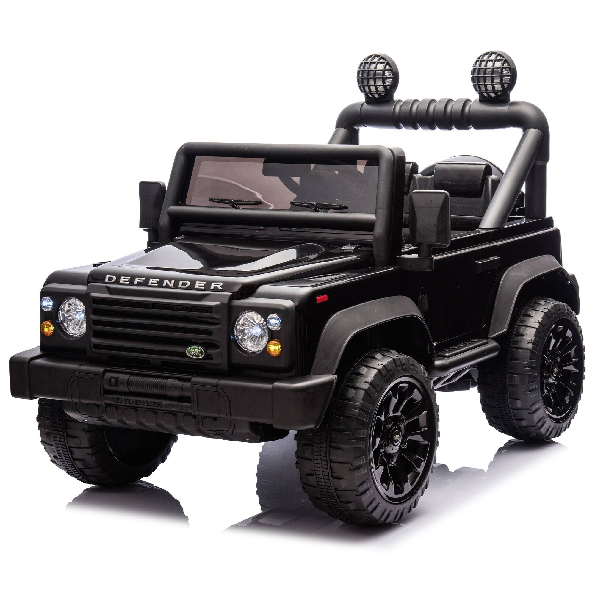 Alt View 4. BreeBe - Licensed Land Rover Defender Volta 5008 24V Kids Ride-On Car 2WD with Parents Control, Bluetooth, Music, LED Lights - Black.