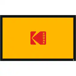 Kodak - 100” Projector Screen, Fixed Frame Projector Screen with Velvet Frame & Wall Mount Kit