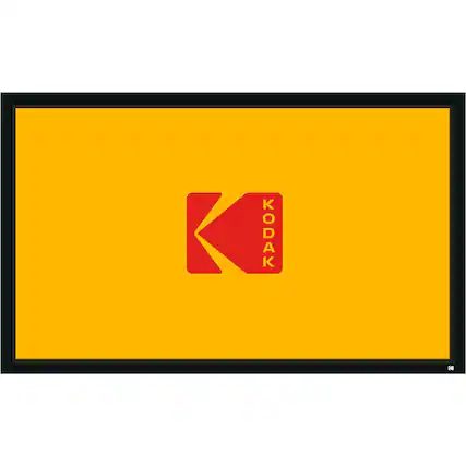 Front. Kodak - 100” Projector Screen, Fixed Frame Projector Screen with Velvet Frame & Wall Mount Kit.
