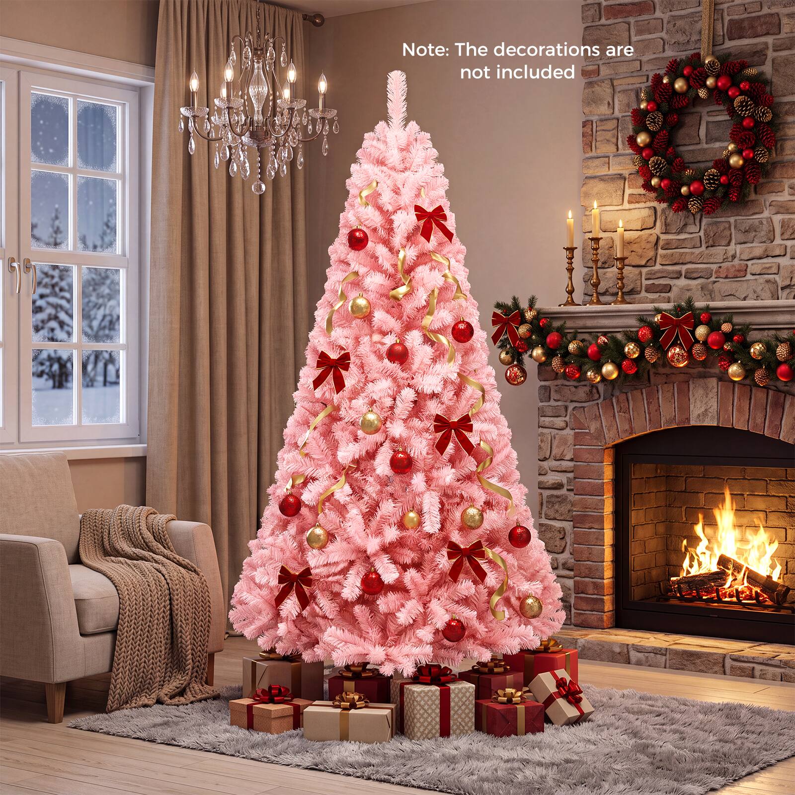 Note: The decorations are not included
