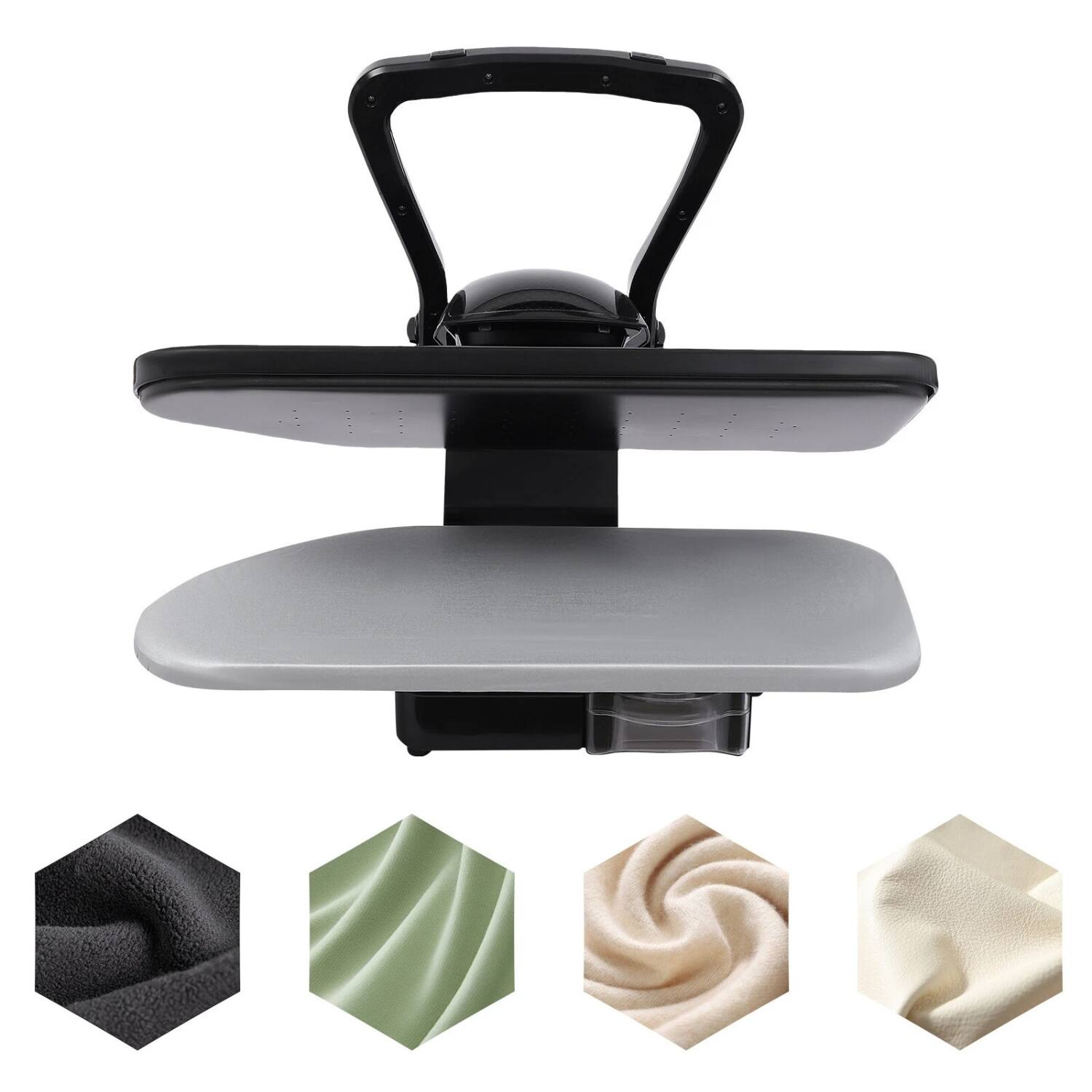 Angle. Stock Preferred - Intelligent Touch Screen Steam Fabric Press Machine – 5 Fabric Modes - Black.
