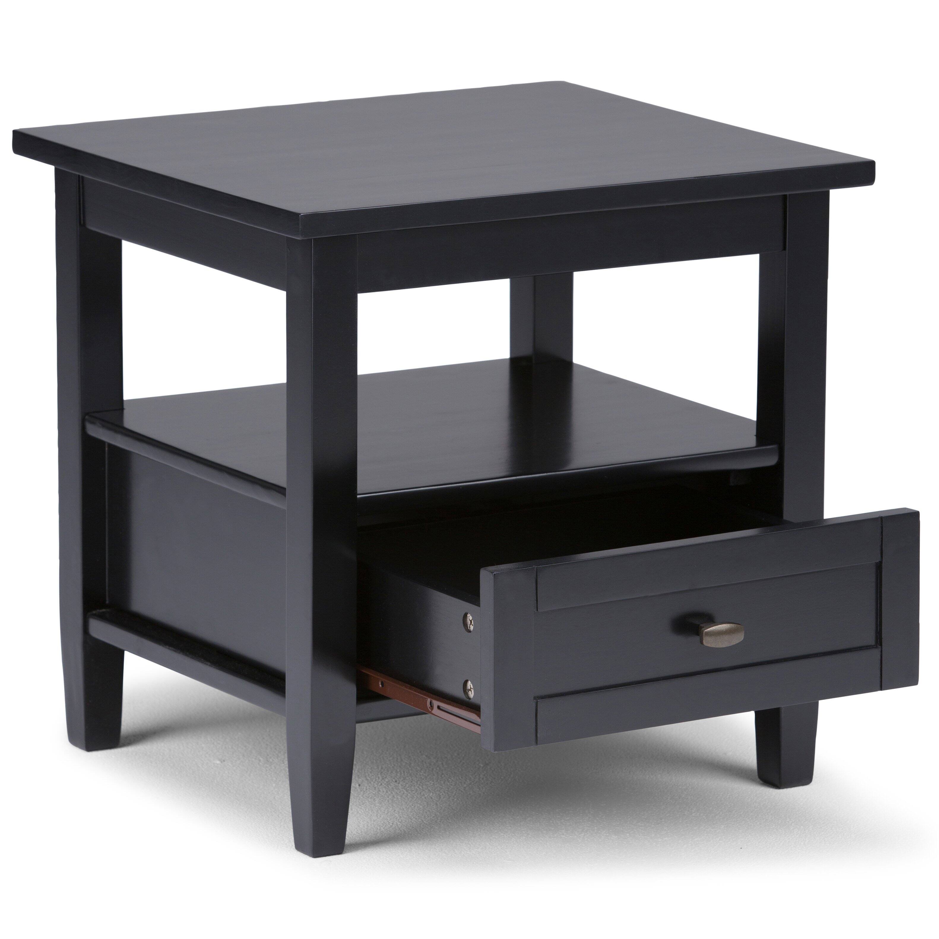 Left. Simpli Home - Warm Shaker 20 inch End Table (Set of 2) - Black.