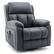 Front. U-HOMY - Power Swivel Glider Recliner with Heat and Massage, 360° Rotation and Convenient Side Pocket for Living Room - Bluish Gray.