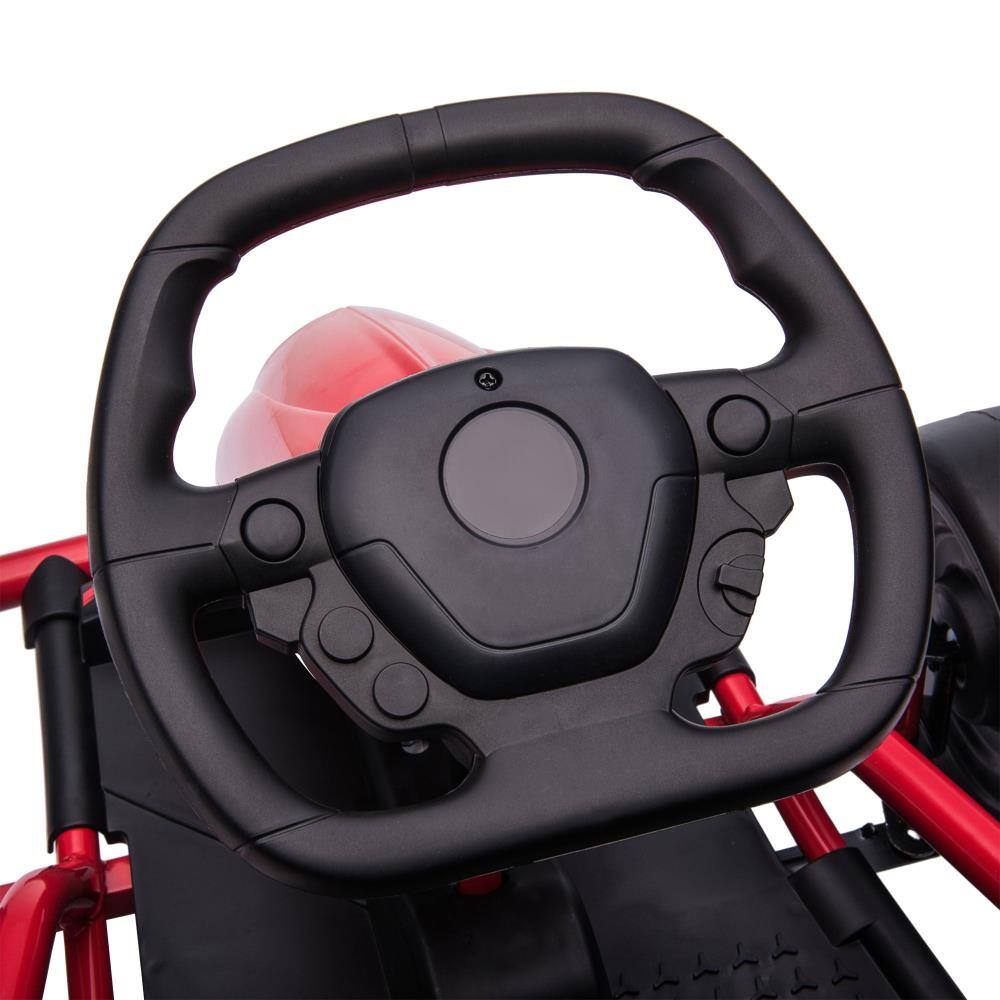 Alt View 1. BreeBe - Aosom 24V 8.1 MPH Electric Go Kart for Kids, Battery ride on with Drifting, Slow Start, Music, Ages 8-12 - Red.