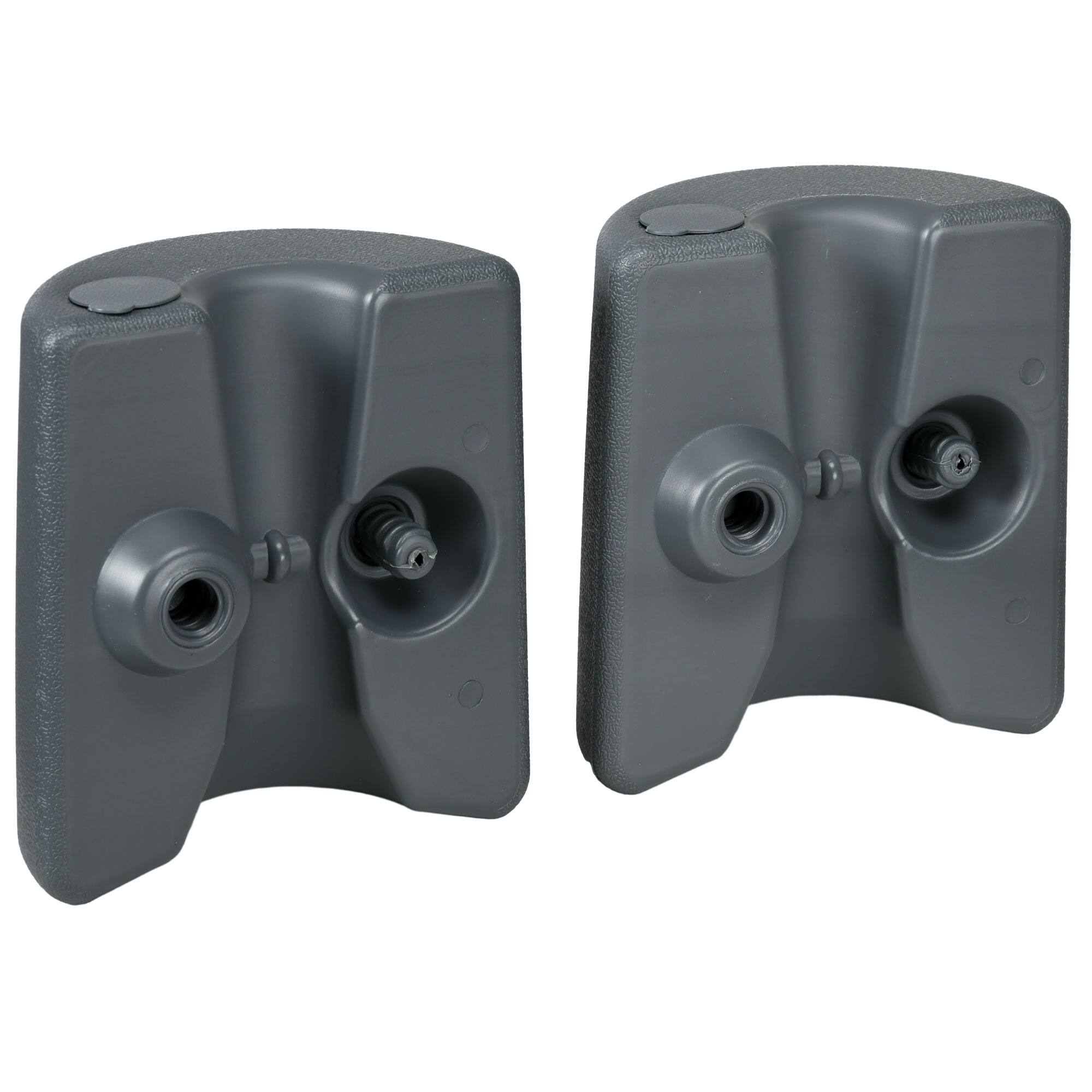 Alt View 4. Outsunny - Pop up Canopy Weights Set of 4 with Lock Design for Wind Resistance, 104LBS Stably Secure Weights - Light Gray.