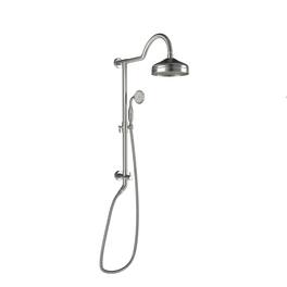Boyel Living - 1-Spray Patterns with 2.5 GPM 8 in. Wall Mount Dual Shower Heads (Valve Not Included) - Brushed Nickel