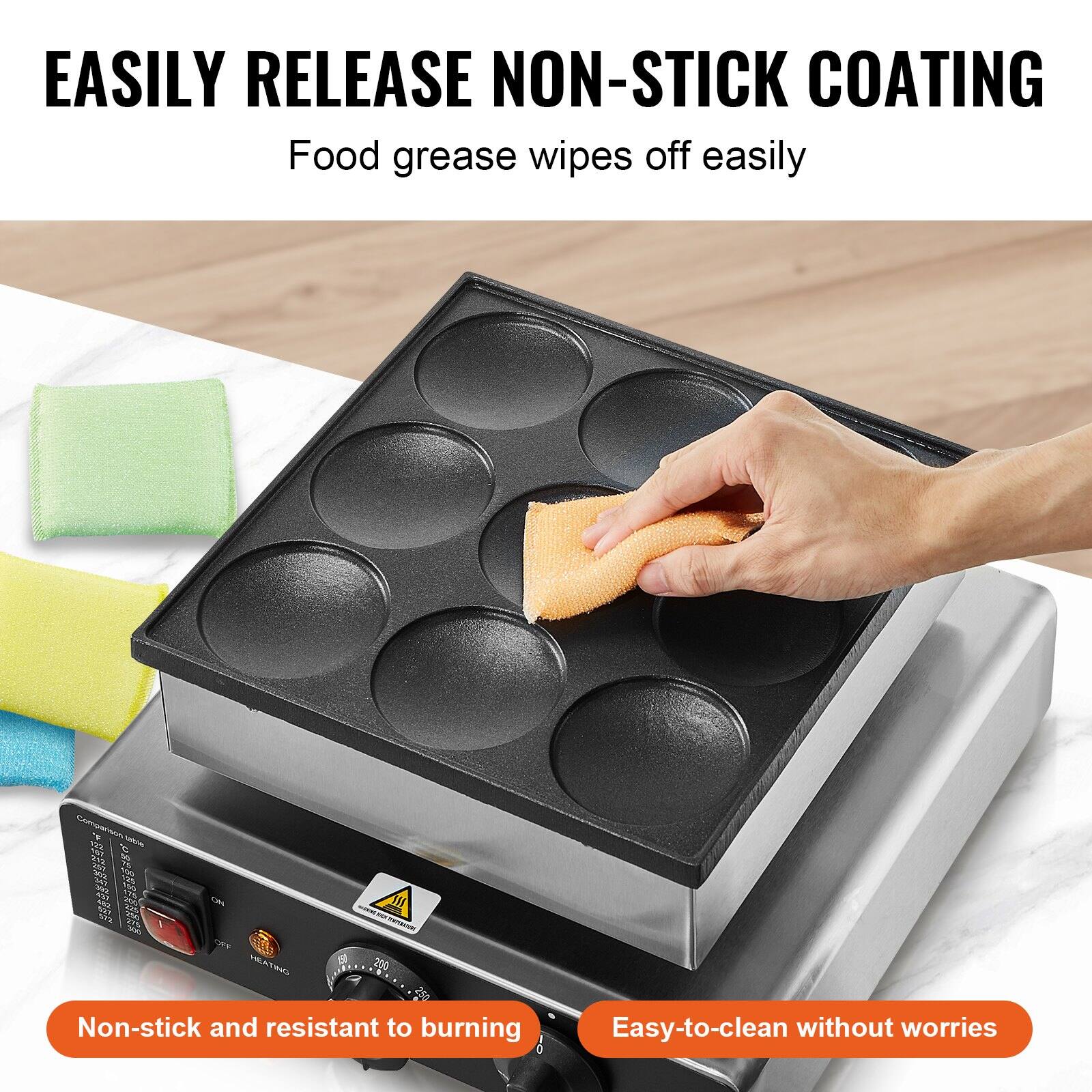 EASILY RELEASE NON-STICK COATING  
Food grease wipes off easily  

Non-stick and resistant to burning  
Easy-to-clean without worries