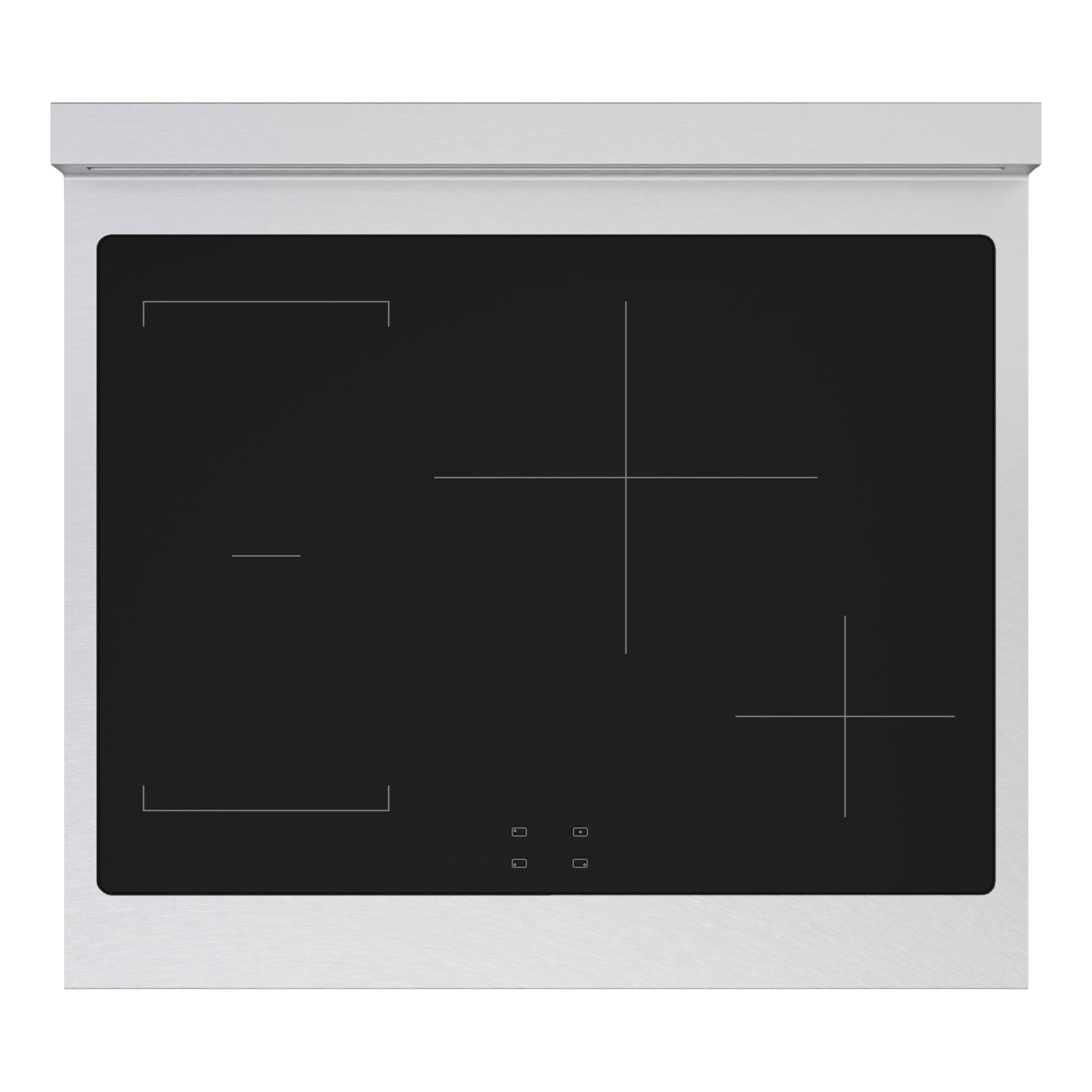 Alt View 11. ZLINE - Autograph 30 in. 4.2 cu. ft. Marino Freestanding Induction Range with 4 Burners in Satin Steel with Black Accents - Satin Stainless Steel.