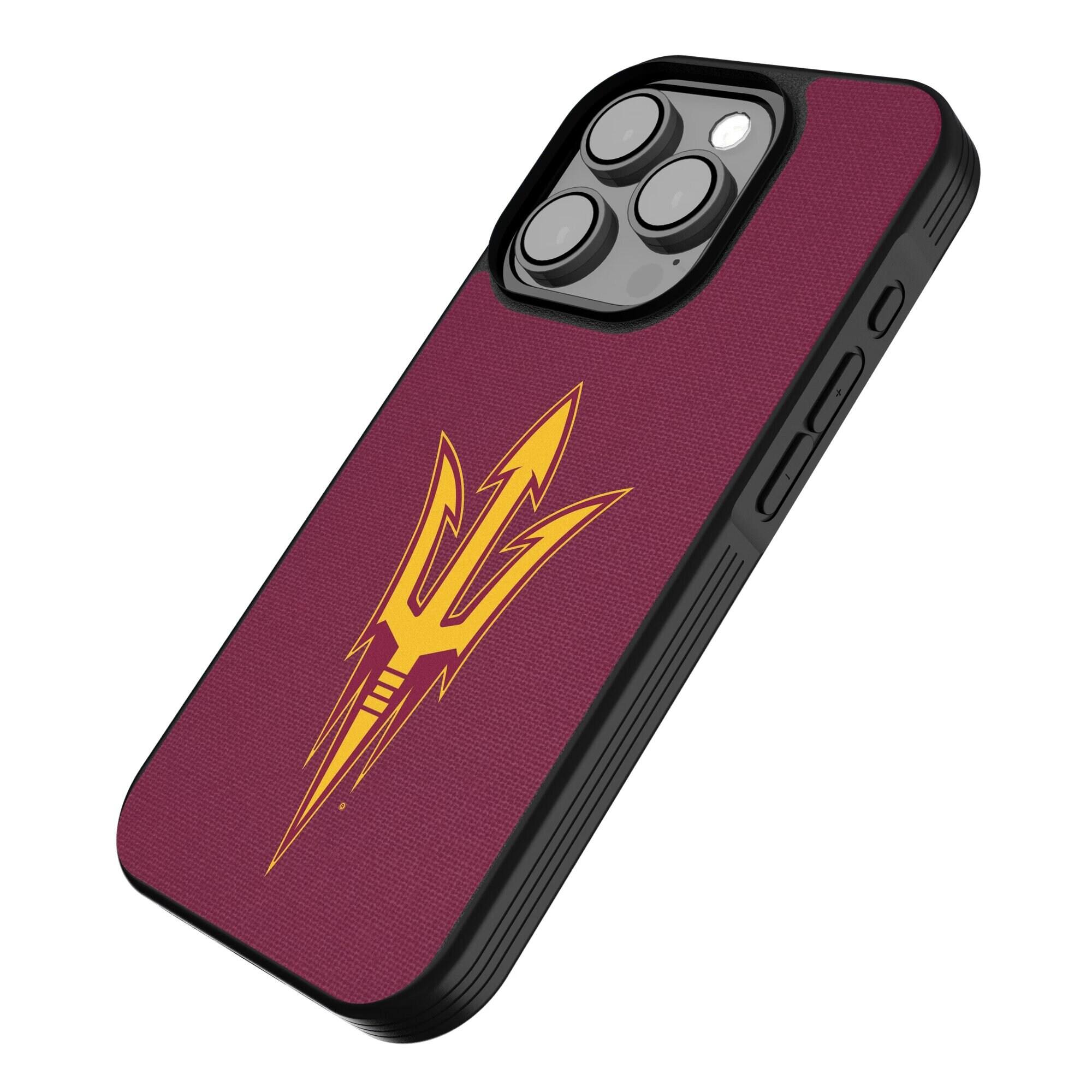 Alt View 1. Keyscaper - Arizona State Sun Devils iPhone Solid Design Bump Case - 14 Pro Max - Multicolor.