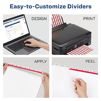 Easy-to-Customize Dividers

DESIGN  
PRINT  
APPLY  
PEEL