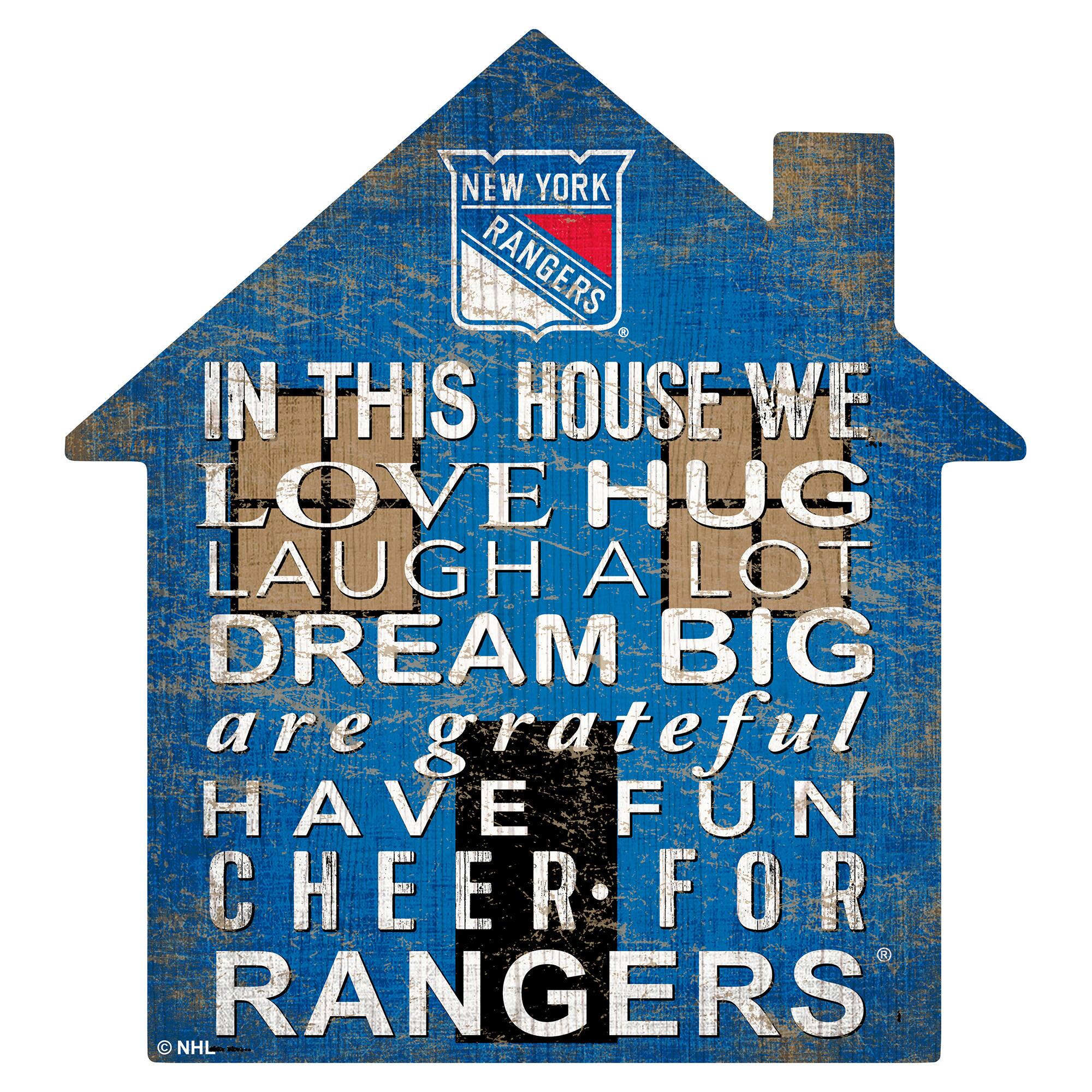 New York Rangers 12'' Team House Sign