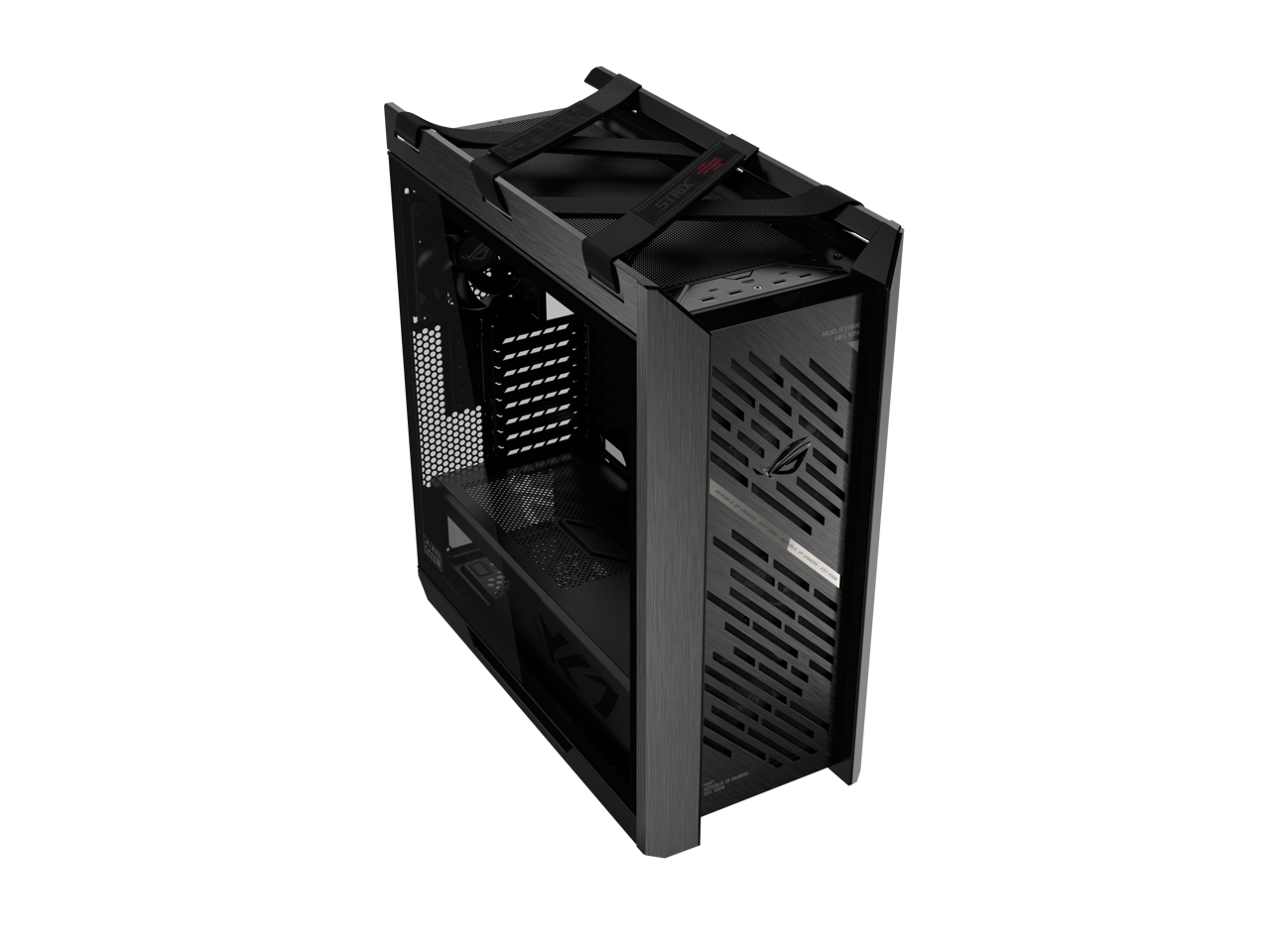Alt View 2. ASUS - the rog strix helios ii is an eatx mid-tower gaming pc case featuring dual - Black.