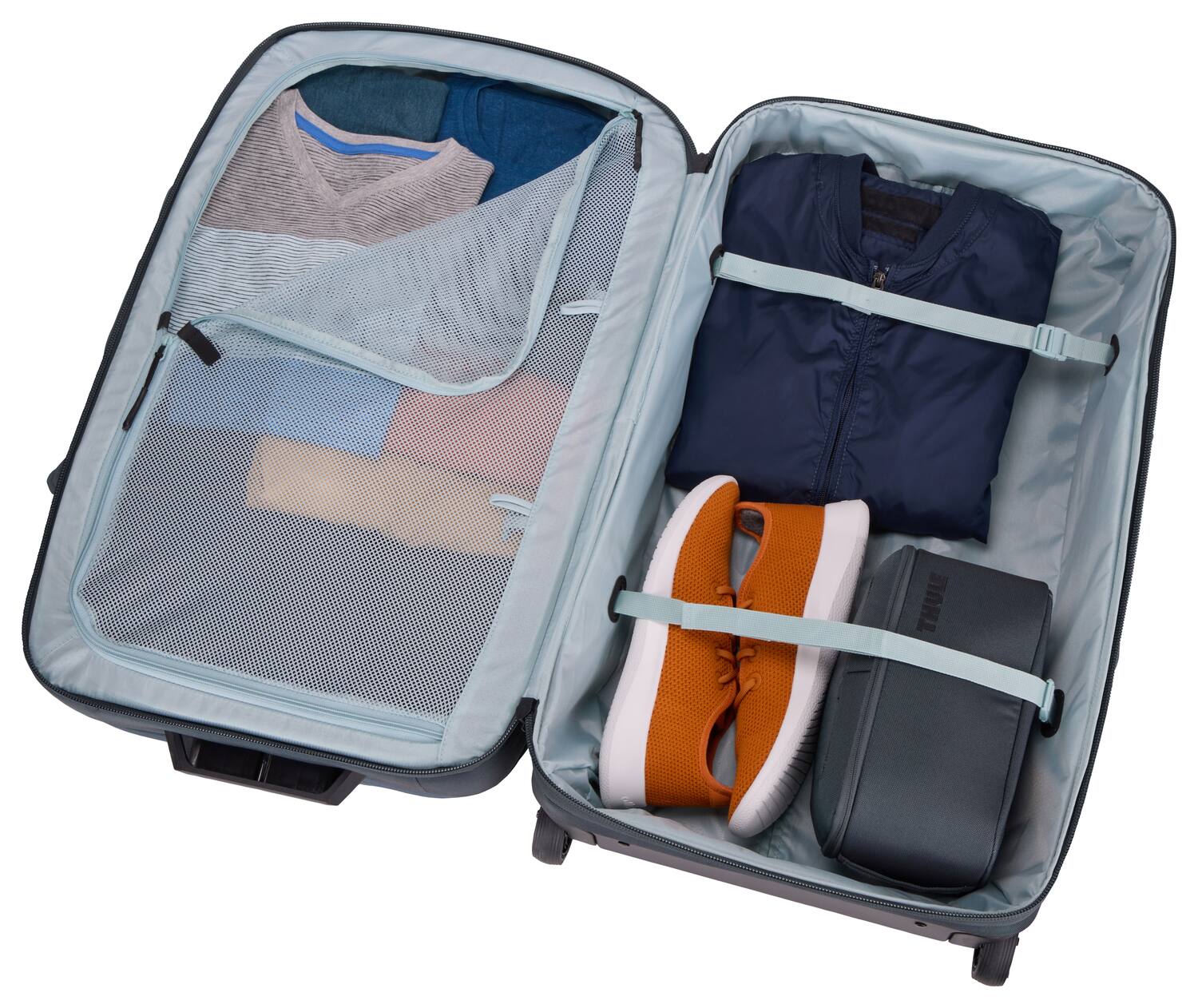 Left. Thule - Subterra 2 Wheeled Duffel - Dark Slate.