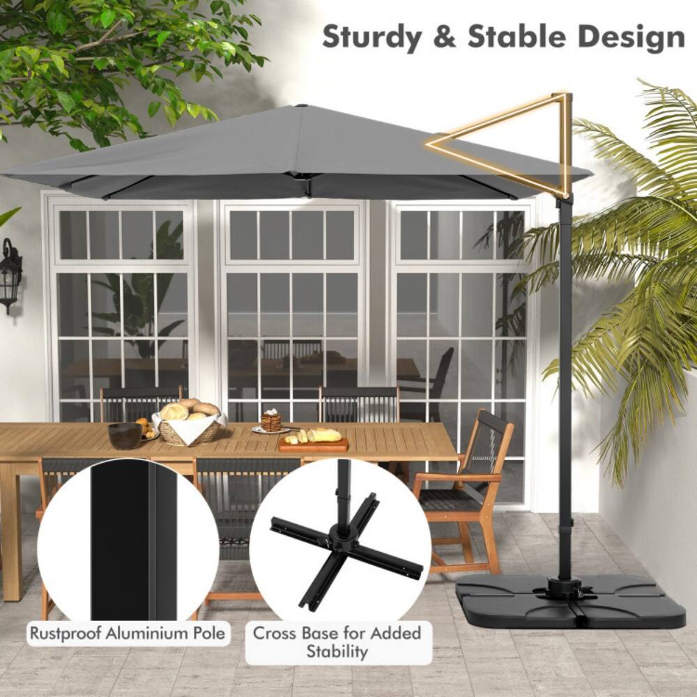 Sturdy & Stable Design  
Rustproof Aluminium Pole  
Cross Base for Added Stability