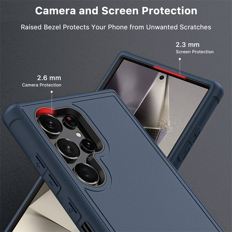 Camera and Screen Protection, Raised Bezel Protects Your Phone from Unwanted Scratches, 2.3 mm Screen Protection, 2.6 mm Camera Protection
