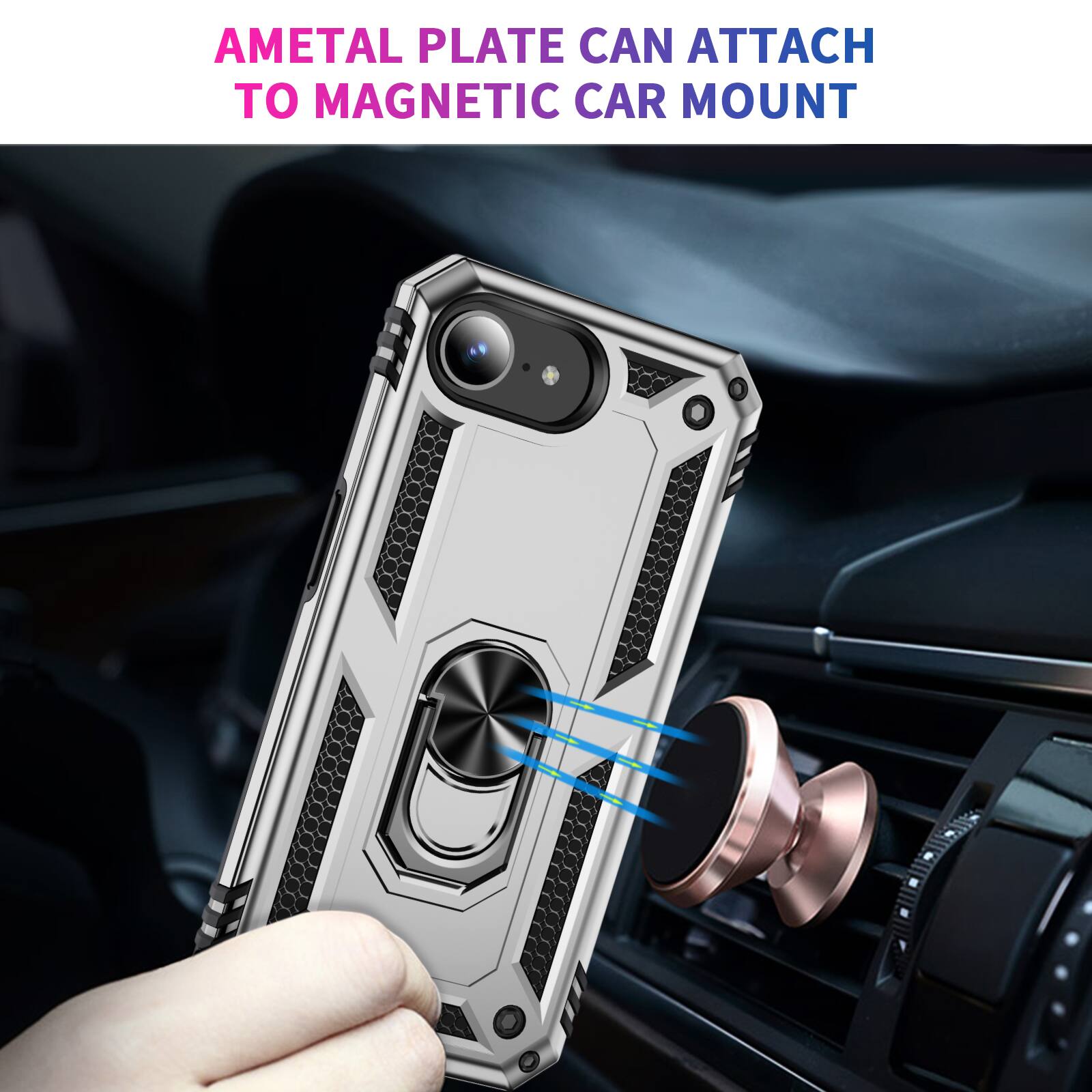 AMETAL PLATE CAN ATTACH TO MAGNETIC CAR MOUNT