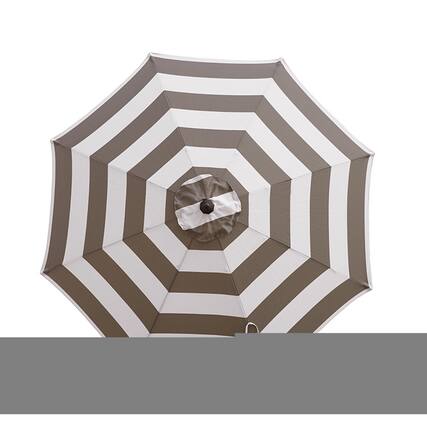 Front. Living Accents - Living Accents 9 ft. Tiltable Tan Stripe Market Umbrella.