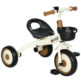 Qaba - Toddler Tricycle, 2-5 Years, Adjustable Seat, Kids Trike, Toddler Bike, Basket, Bell, Handlebar Grips