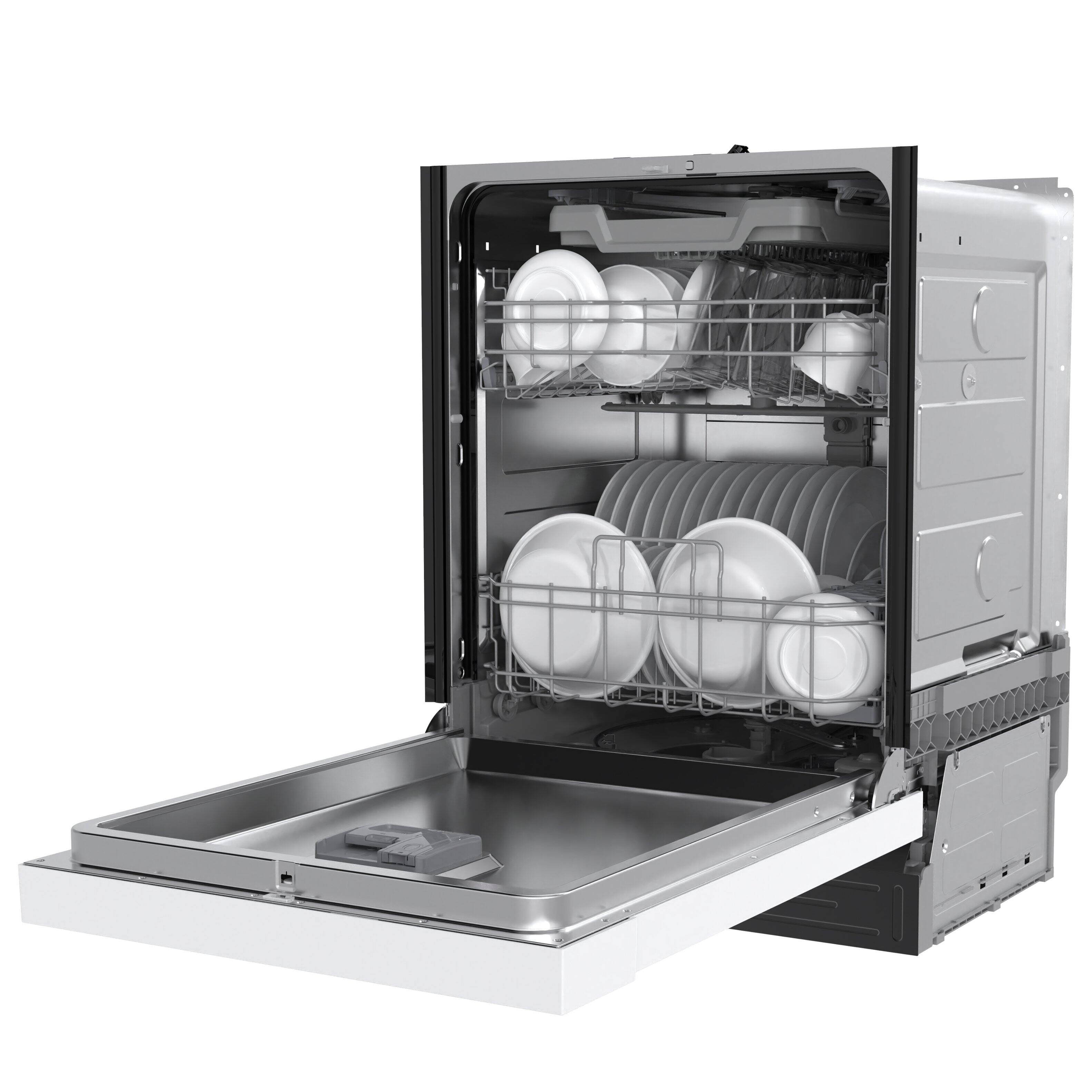 Alt View 4. SPT - 24 in. Front Control Built-In Tall Tub Dishwasher in White with 3rd Rack, 5 Cycles, 54 dBA, and Smart Wash - White.