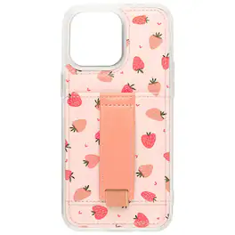 Walli Cases - iPhone 14 Plus Phone Case with Wallet and Finger Strap - Berry Bliss
