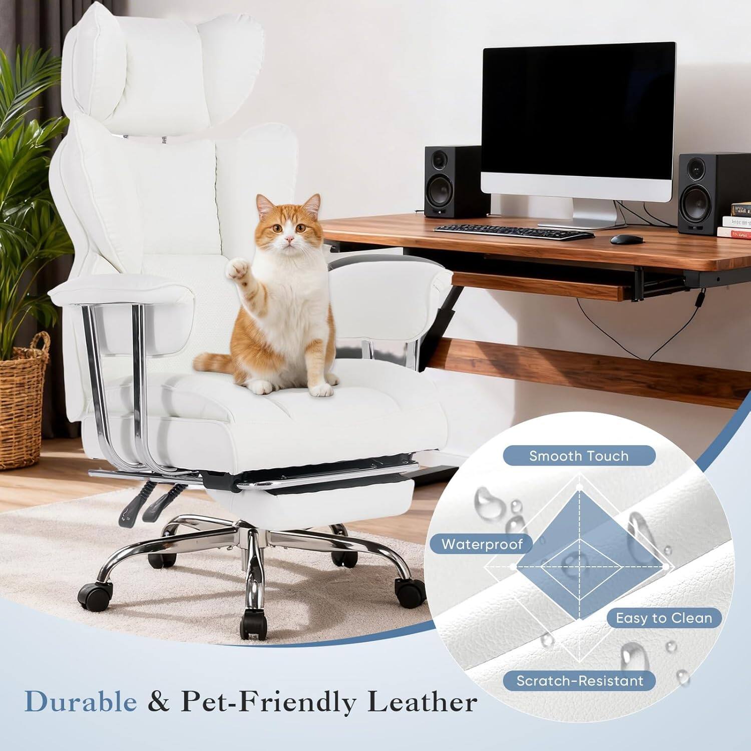 Smooth Touch Waterproof Easy to Clean Scratch-Resistant Durable & Pet-Friendly Leather