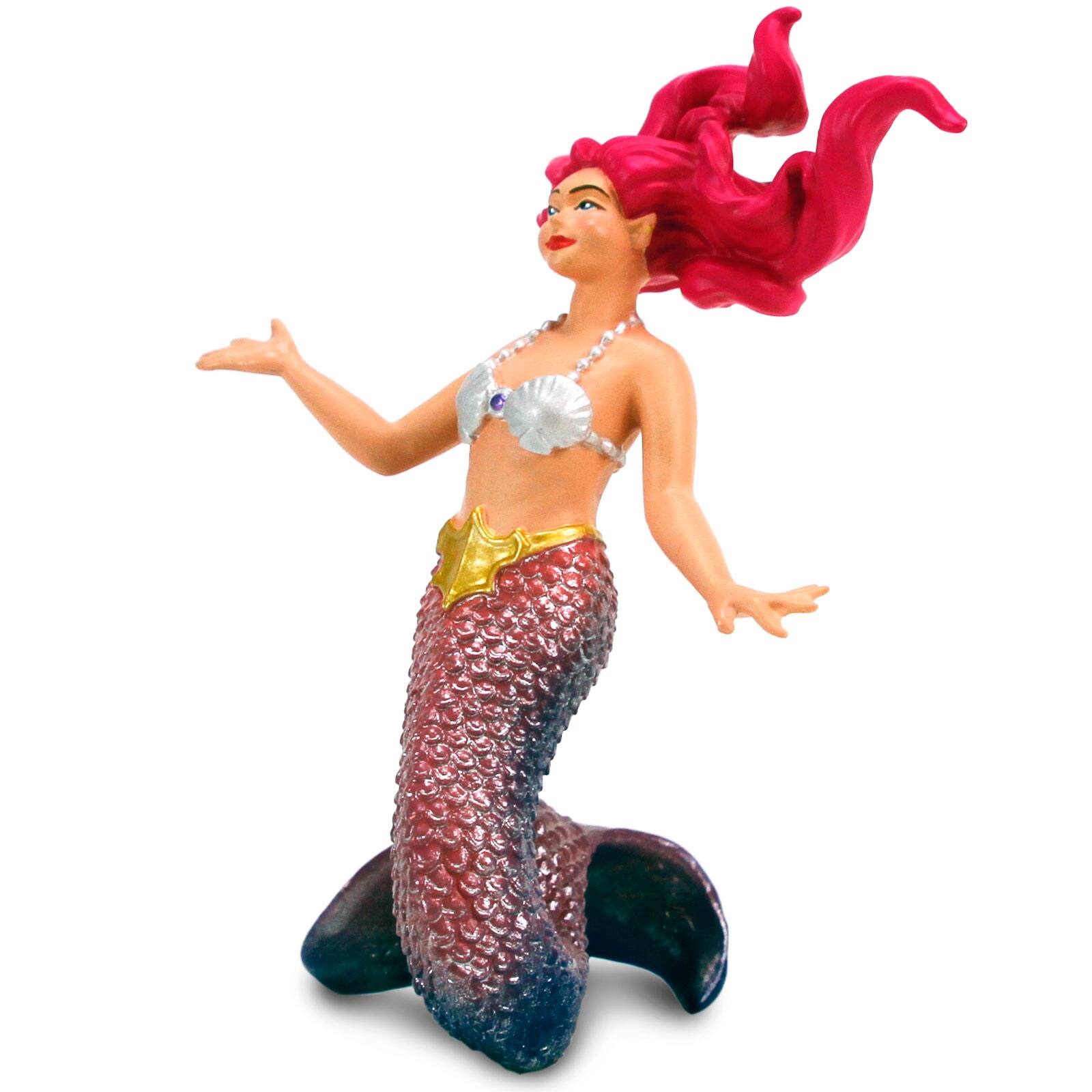 Back. Safari Ltd. - Pink Hair Mermaid Toy Figurine.