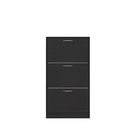 Front. Famapy - Famapy Modern Shoe Cabinet Tidy Up Your Space in Style Flip - Down Shoe Rack - Black.