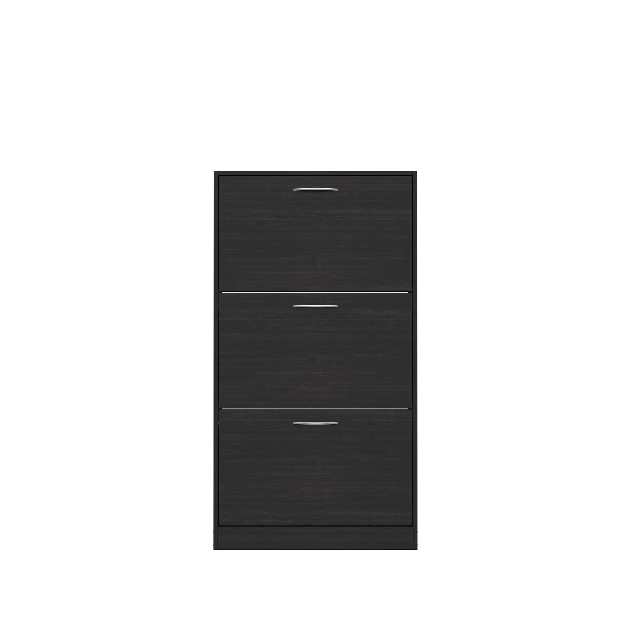 Front. Famapy - Famapy Modern Shoe Cabinet Tidy Up Your Space in Style Flip - Down Shoe Rack - Black.