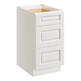 Boyel Living - 18 Inch 3 Drawer Kitchen Base Cabinet with Soft Close - Glacier White