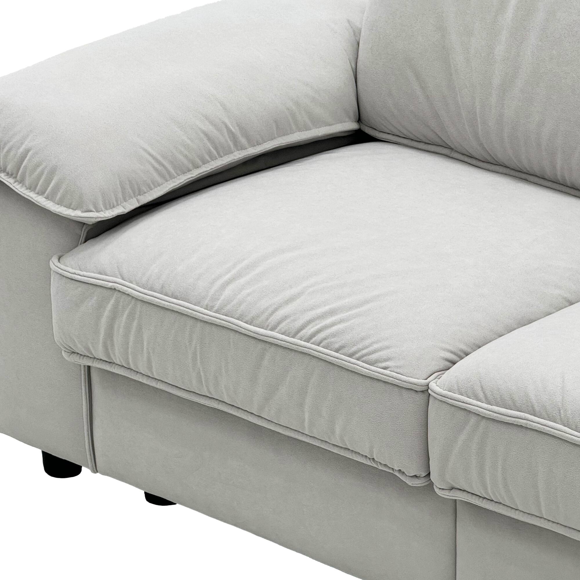 Alt View 3. Anysun - 78.7" Velvet 2-Seat Storage Loveseat - Space-Saving Compact Couch for Small Apartments. - White.
