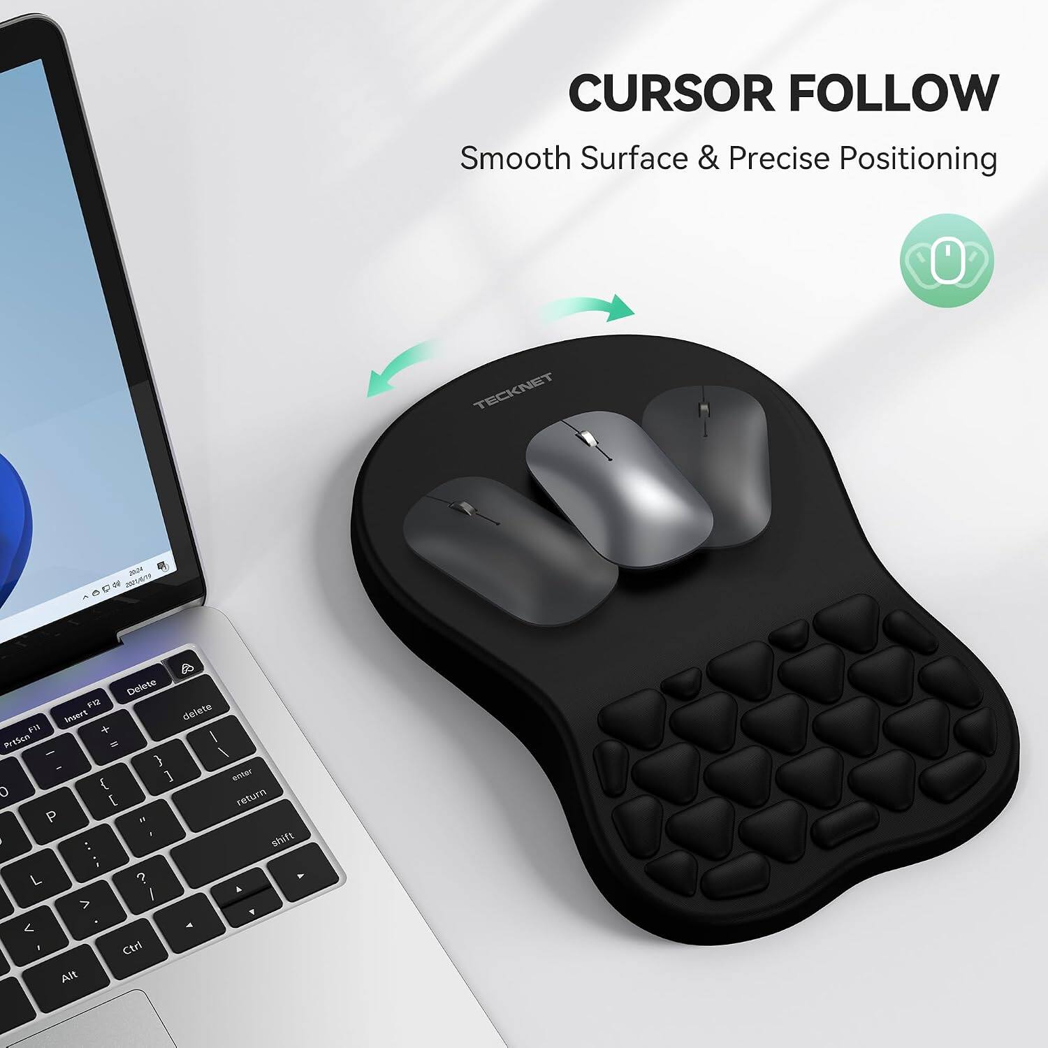 CURSOR FOLLOW  
Smooth Surface & Precise Positioning  

TECKNET  
MAY 2014/19  

Delete F12 Insert delete F11 + Prtscn / = - | - } { J enter 0 return [ P 11 / - : shift  
L < I > Alt ? / Ctrl A 4
