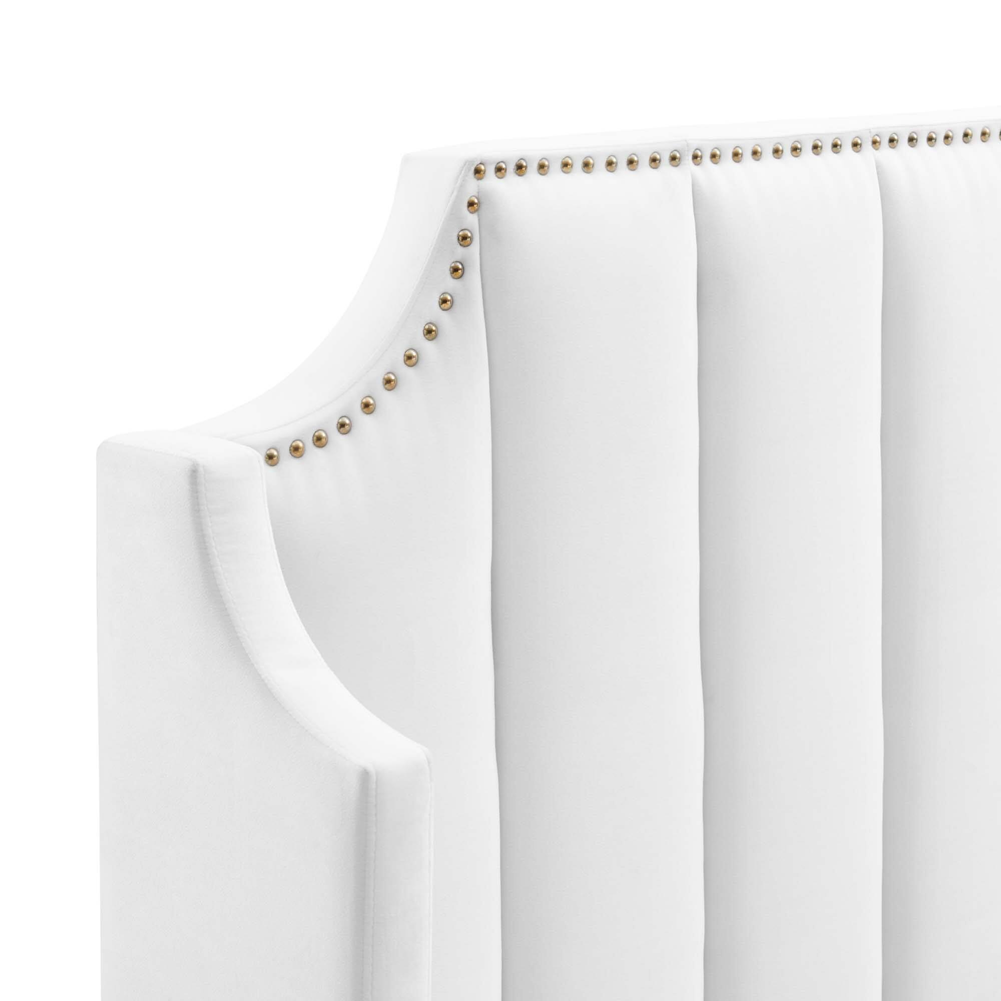 Alt View 2. Modway - Celine Channel Tufted Performance Velvet Queen Platform Bed - Gray.