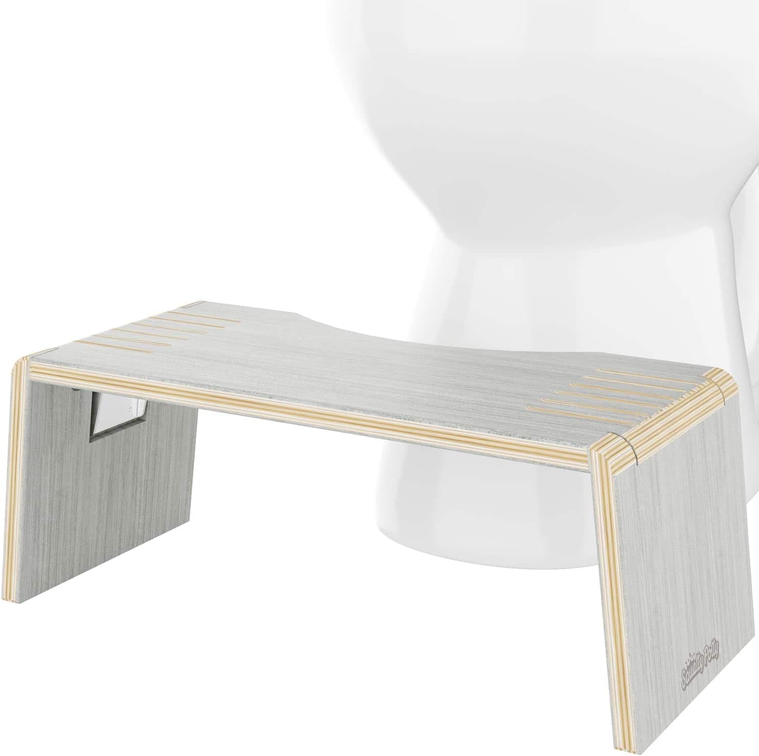 Squatty Potty - Oslo Folding Toilet Stool – Compact, Stylish, and Space-Saving Design for Better Bathroom Posture - Eucalyptus