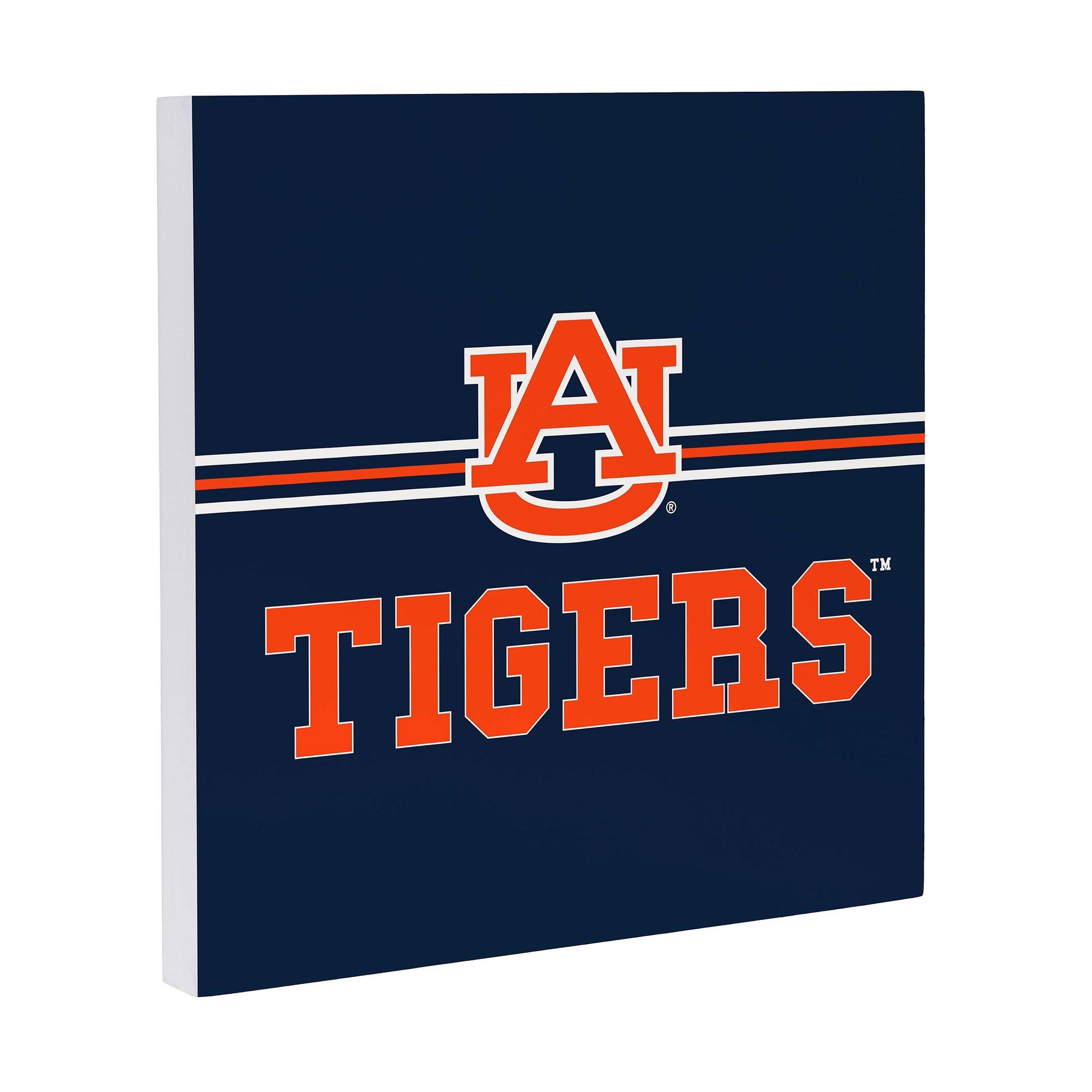 Alt View 1. Evergreen Enterprises - Auburn Tigers 12" x 12" Wood Wall Sign - Multicolor.