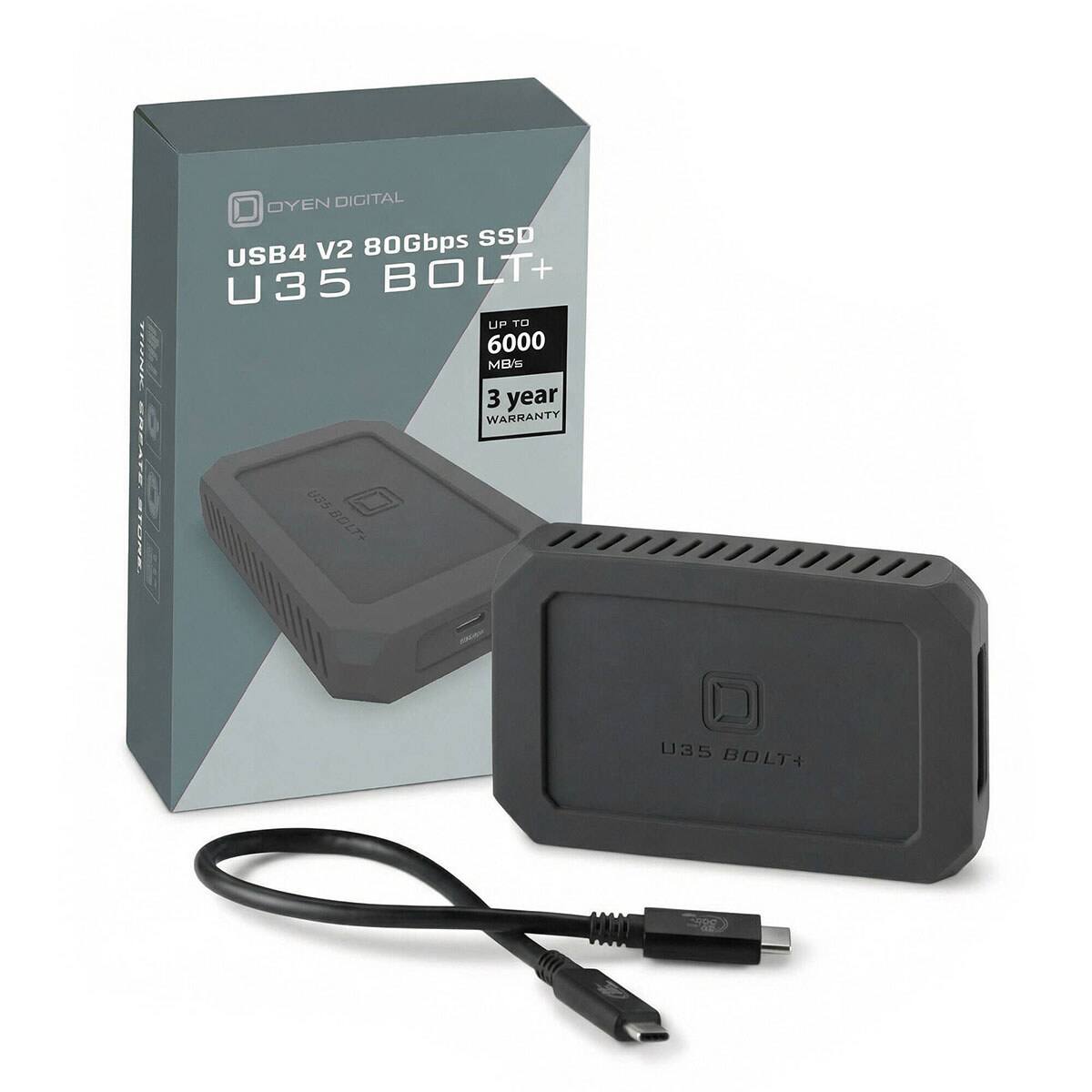 r24 14404 A EREALE aruaE. OYEN DIGITAL USB4 V2 80Gbps SSD U35 BOLT+ UP TO 6000 MB/S 3 year WARRANTY Us5 BOLT- U35 BOLT+