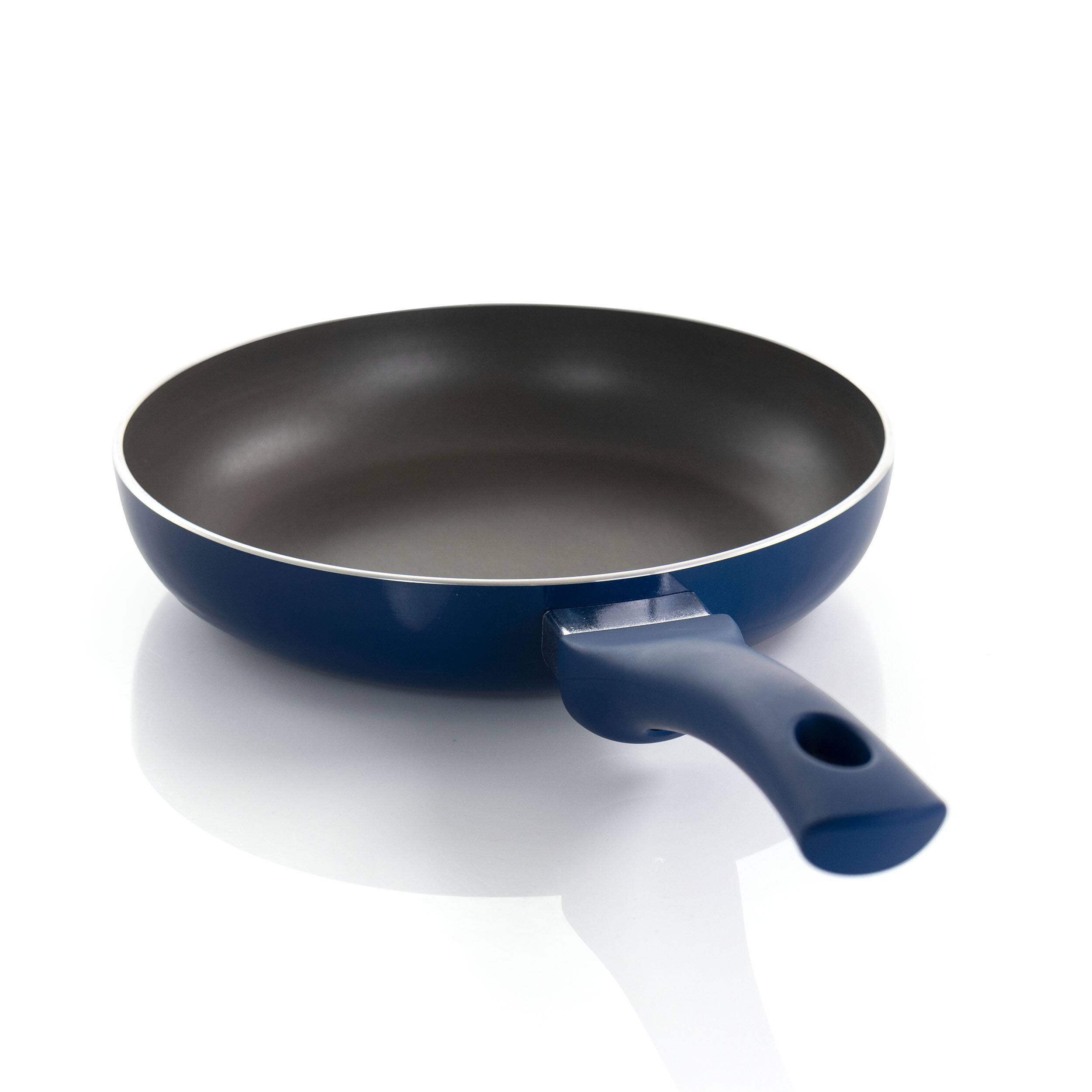Alt View 7. Gibson - Gibson Home Charmont 9.5 Inch Nonstick Aluminum Frying Pan in Yale Blue - Blue.