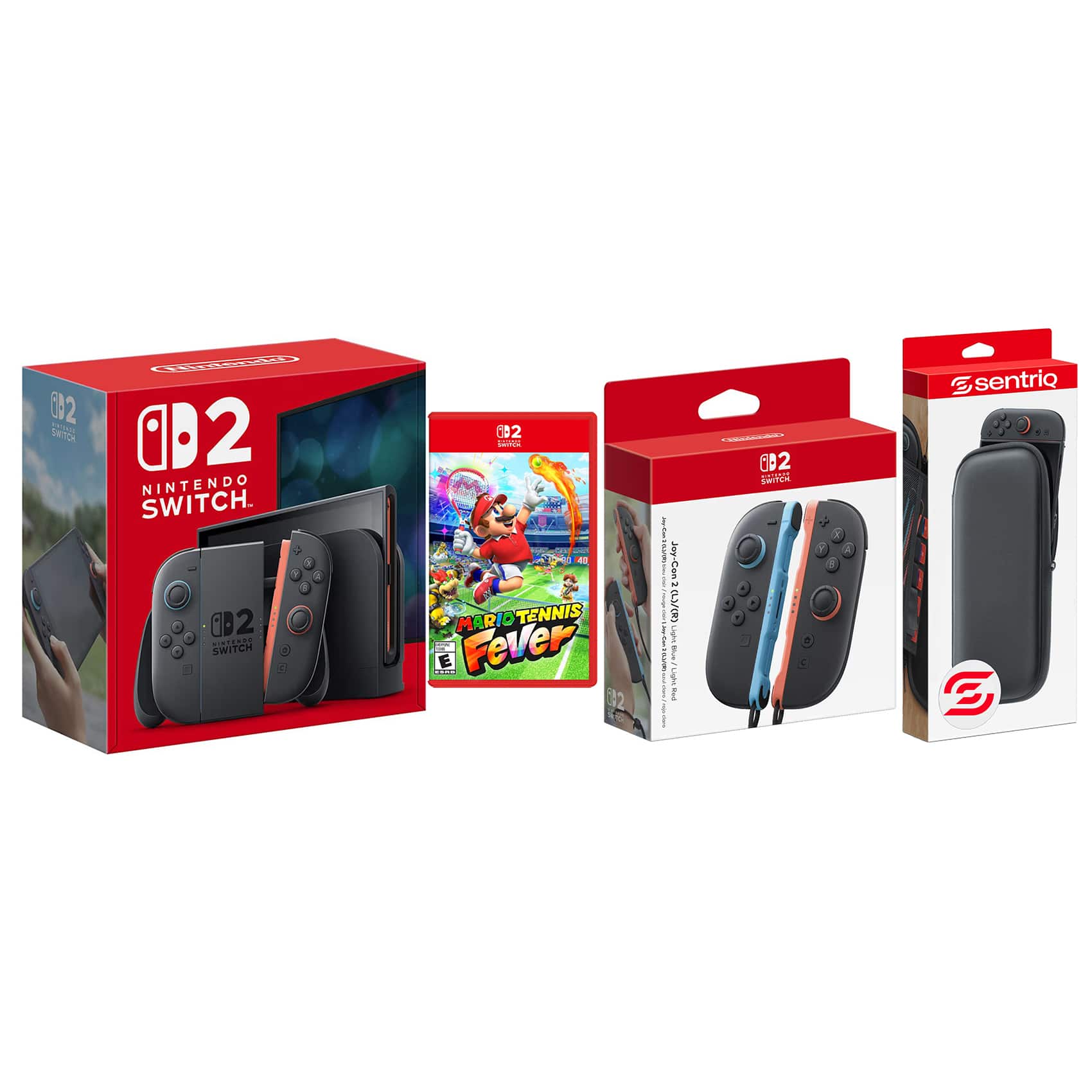 Switch 2 Console with Mario Tennis Fever, Extra Joy-Cons and Protective Case Bundle - Nintendo Switch 2