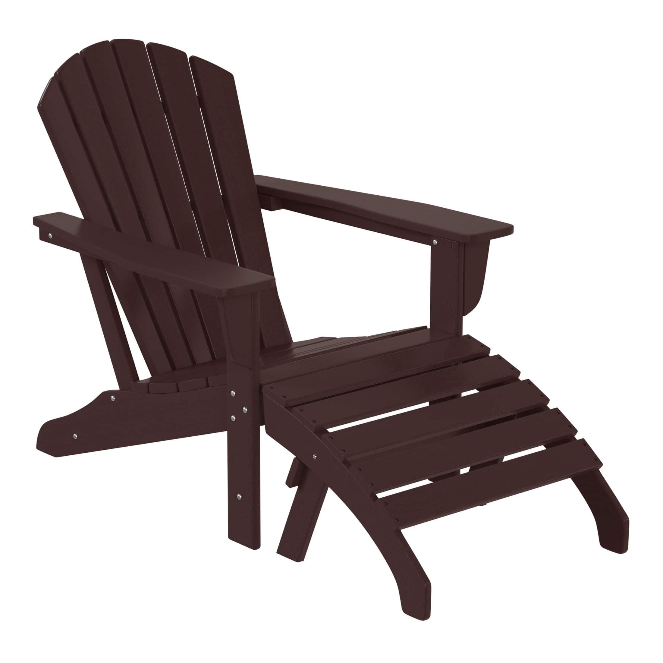 WestinTrends - Dylan Outdoor Adirondack Chair With Ottoman 2-Piece Set - Dark Brown price history on PriceWatchPro