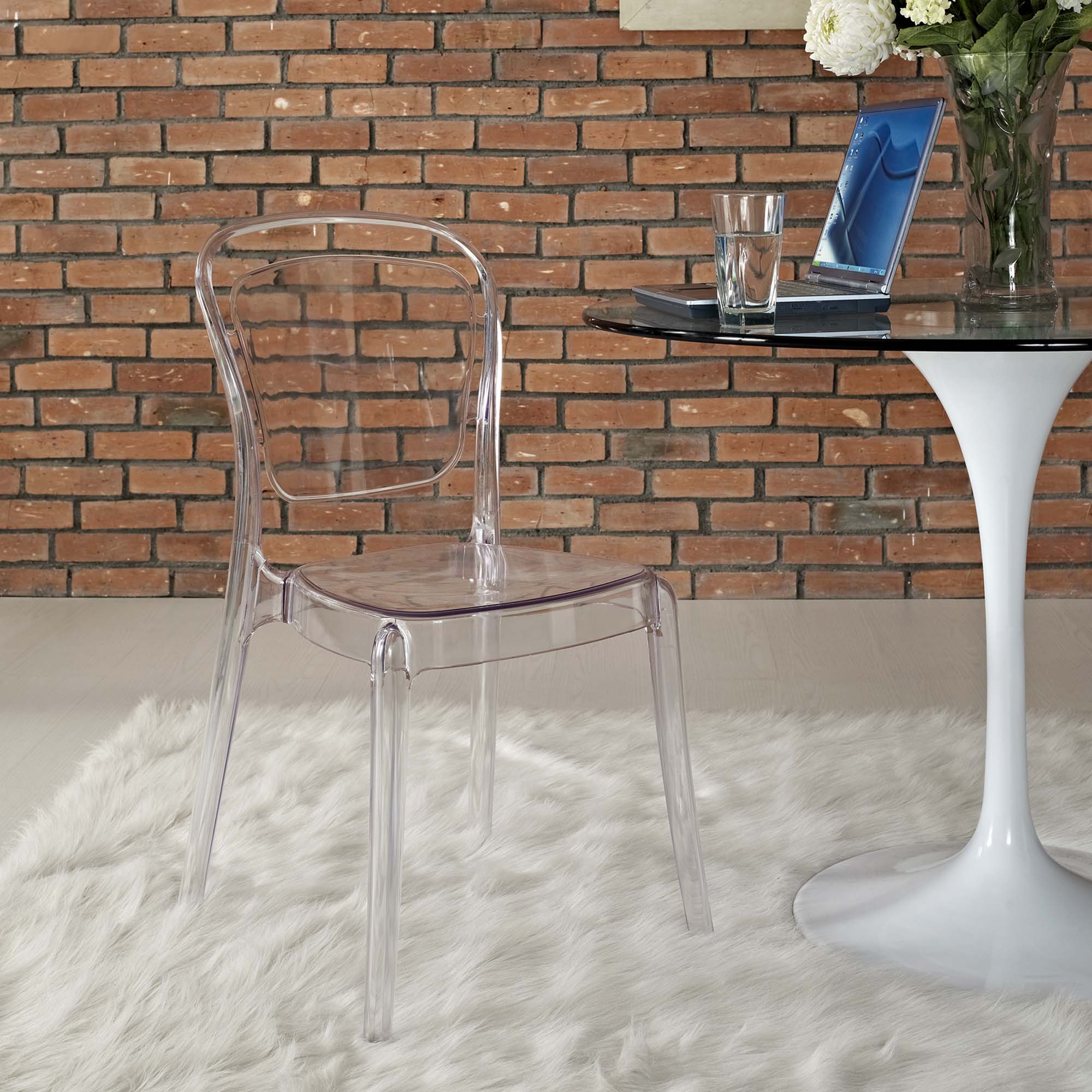 Left. Modway - Entreat Dining Side Chair by Modway - Clear.