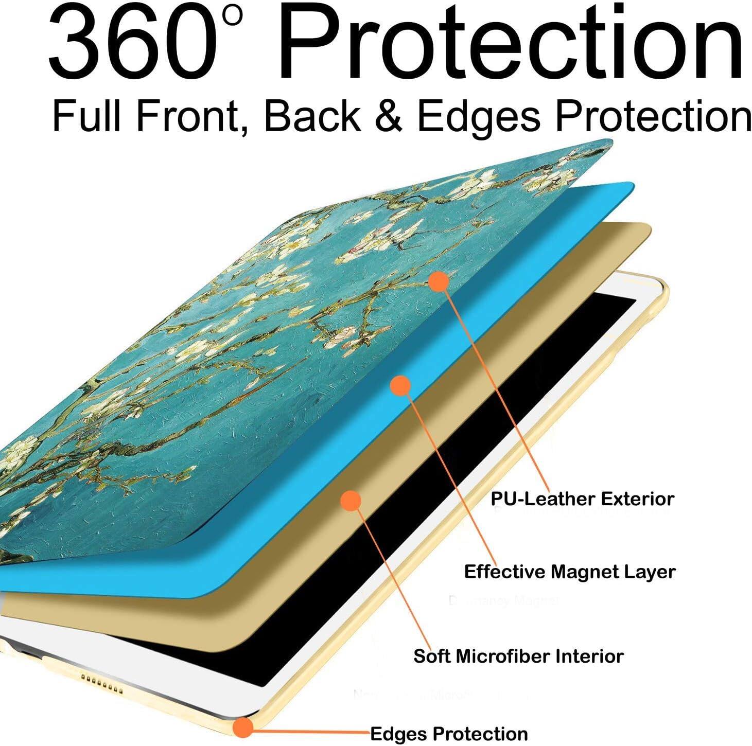 360° Protection  
Full Front, Back & Edges Protection

PU-Leather Exterior  
Effective Magnet Layer  
Soft Microfiber Interior  
Edges Protection