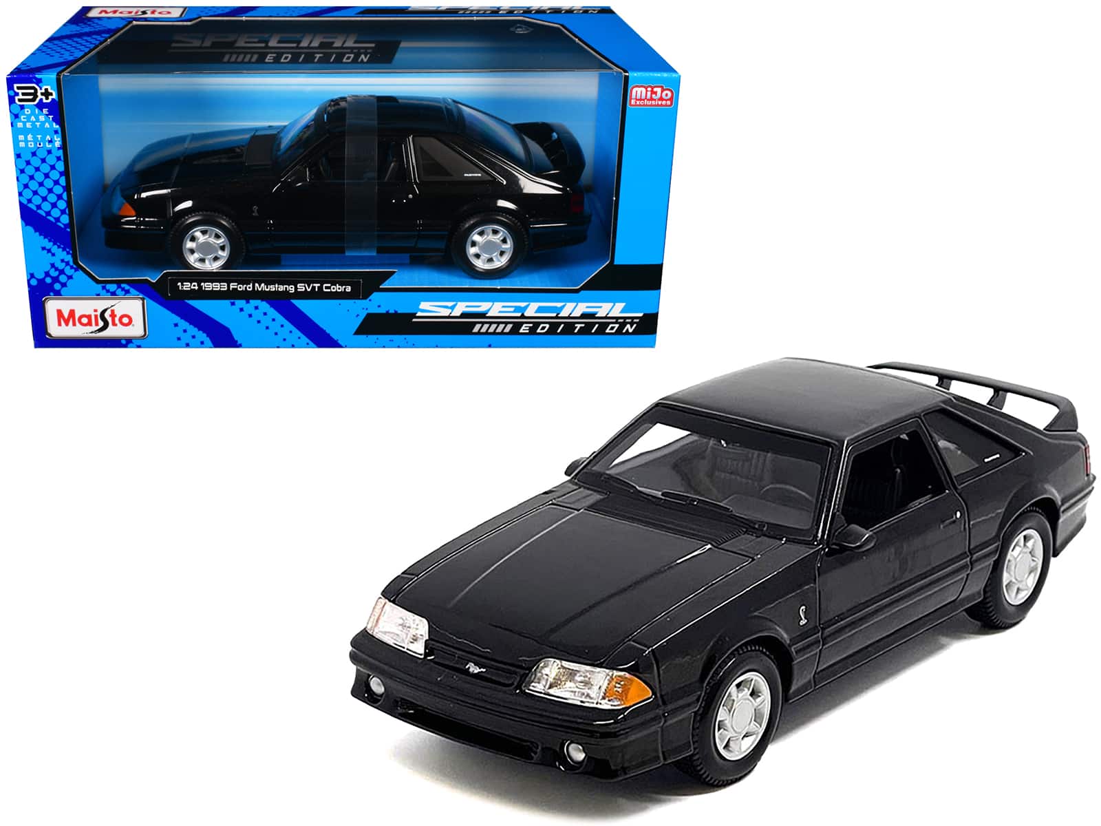 "1993 Ford Mustang SVT Cobra Black ""Special Edition"" Series 1/24 Diecast Model Car by Maisto" price history on PriceWatchPro