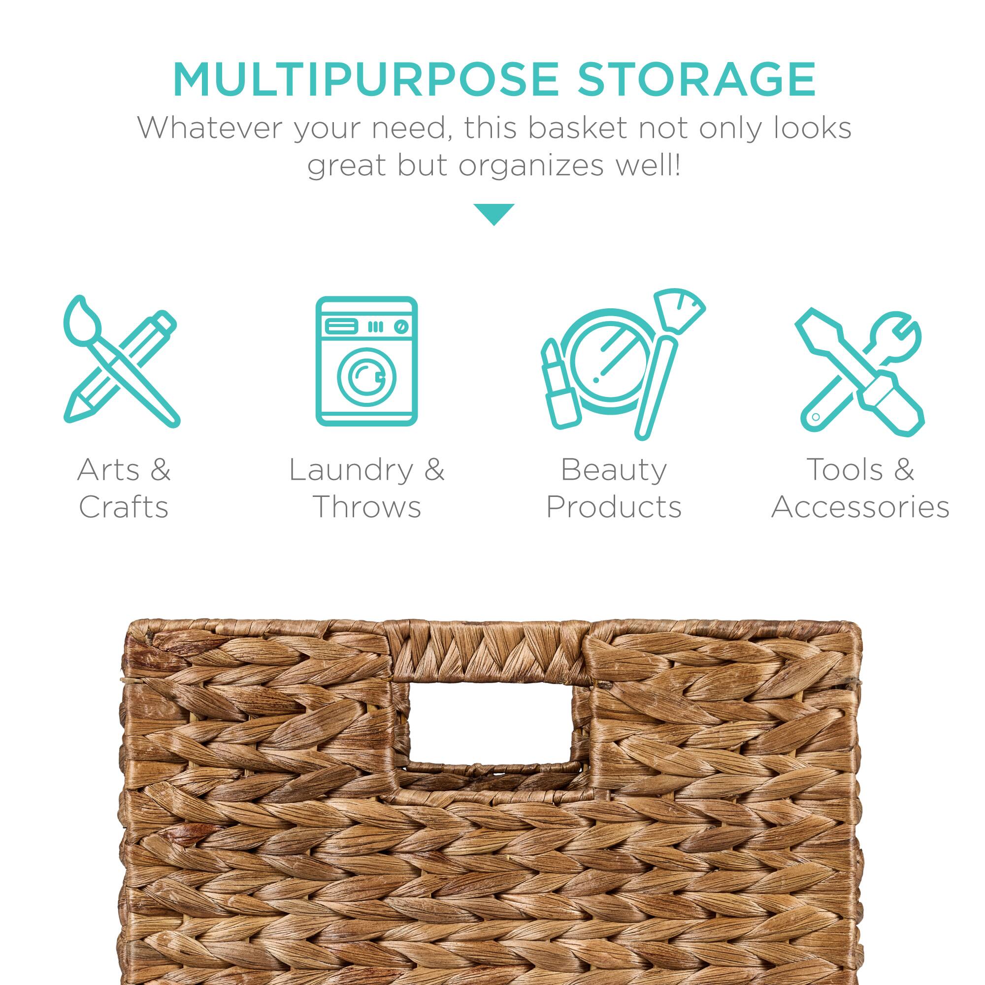 MULTIPURPOSE STORAGE  
Whatever your need, this basket not only looks great but organizes well!  

- Arts & Crafts  
- Laundry & Throws  
- Beauty Products  
- Tools & Accessories