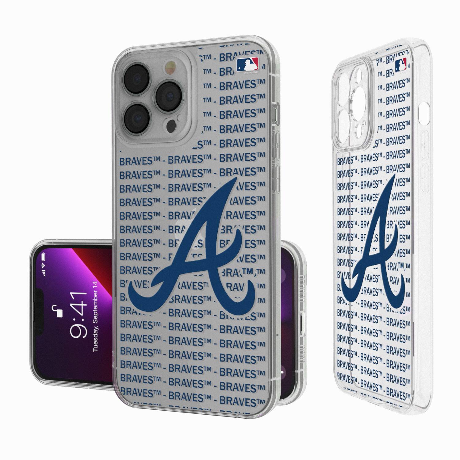 Keyscaper - MLB - Atlanta Braves Text Backdrop Clear iPhone Case - 13 Pro - Multicolor price history on PriceWatchPro