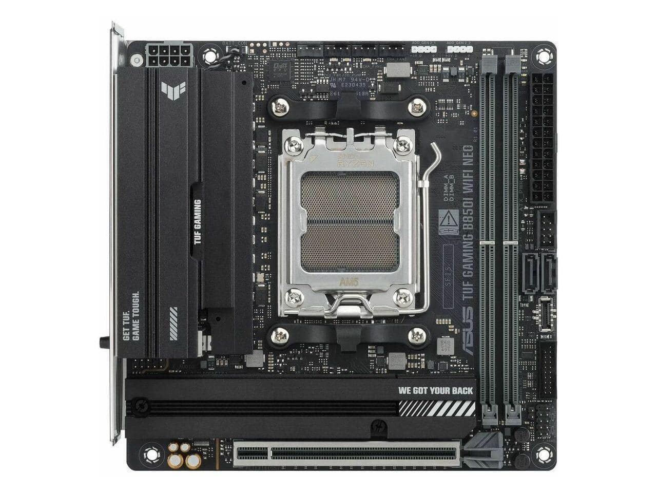 ASUS - TUF B850I WIFI NEO Mini ITX AM5 Motherboard, B850 Chipset, Ryzen 7/9, Wi-Fi 6E, Gigabit LAN, HDMI