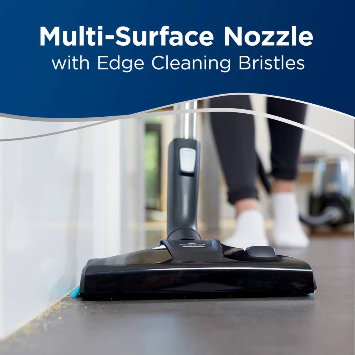 Multi-Surface Nozzle with Edge Cleaning Bristles